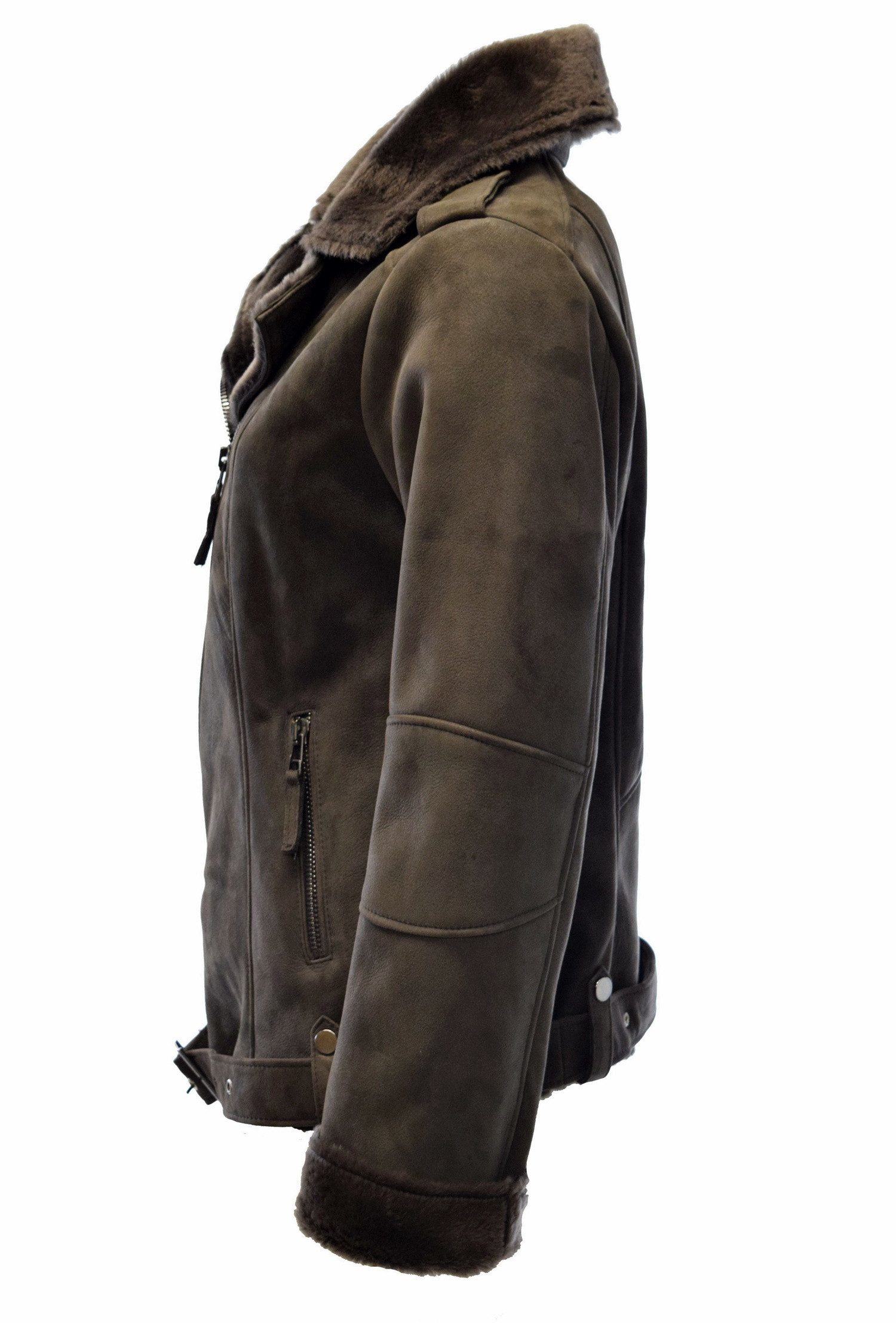 Zimmert Leather Lederjacke Carla Designer, Schwarz,Braun, Lammfelljacke, Bi günstig online kaufen