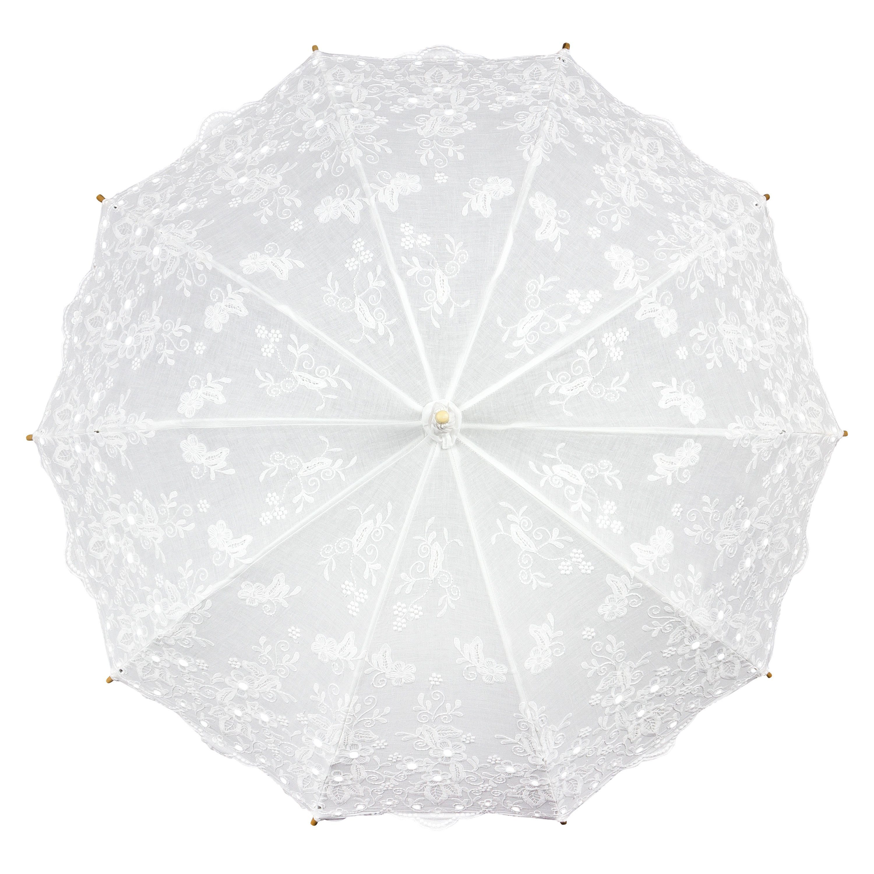 Damen Regenschirme von Lilienfeld Stockregenschirm VON LILIENFELD Hochzeitsschirm Spitze Brautschirm Deko Accessoire Sonnenschir