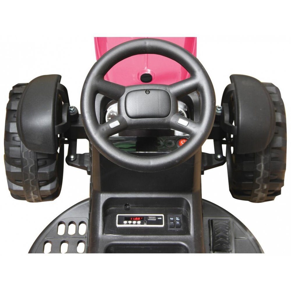 Ride-on Traktor Anhänger Load mit Elektro-Kindertraktor - Jamara - Super schwarz/pink