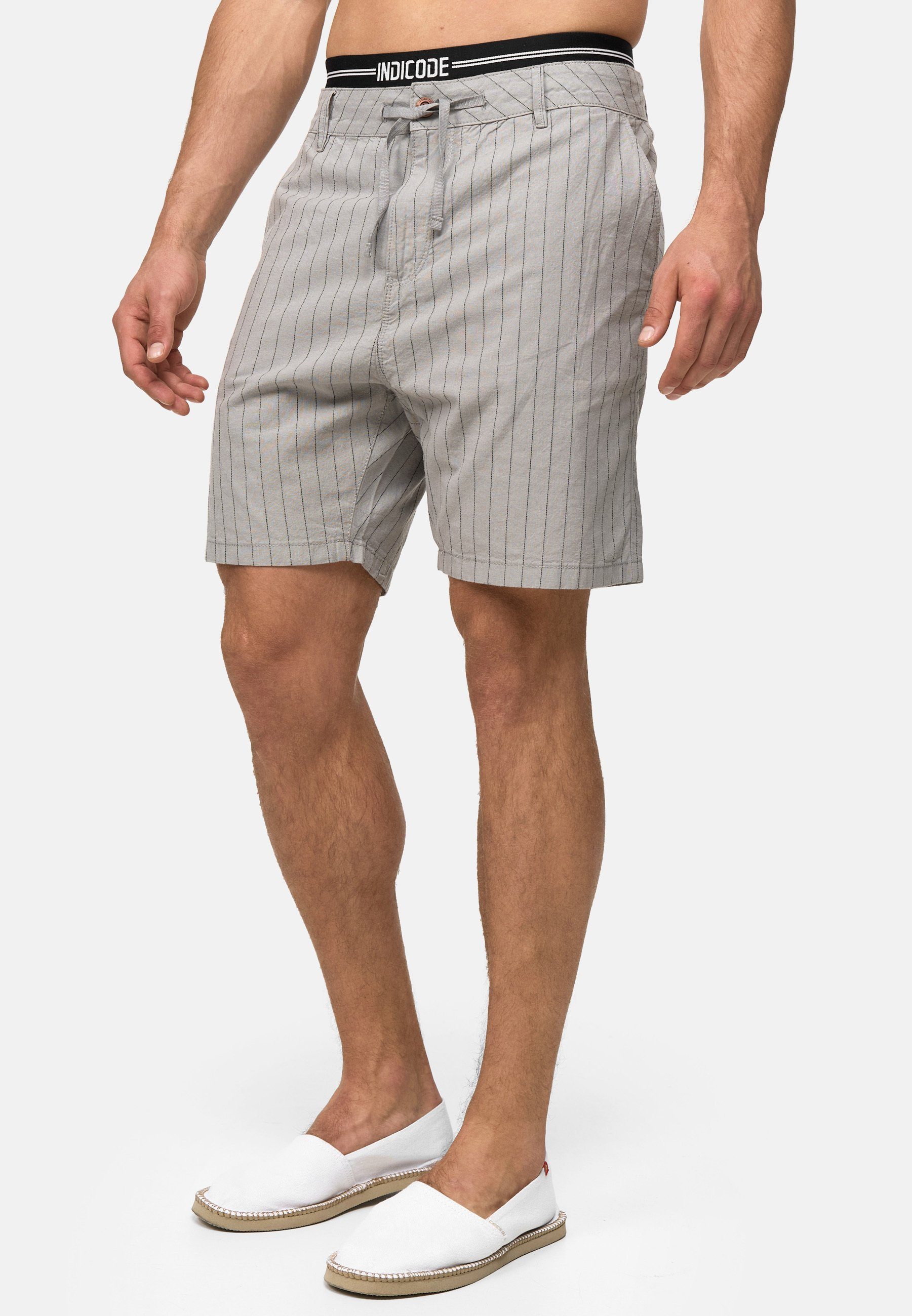 Indicode Chinoshorts Giwgros gestreift, aus einem günstig online kaufen
