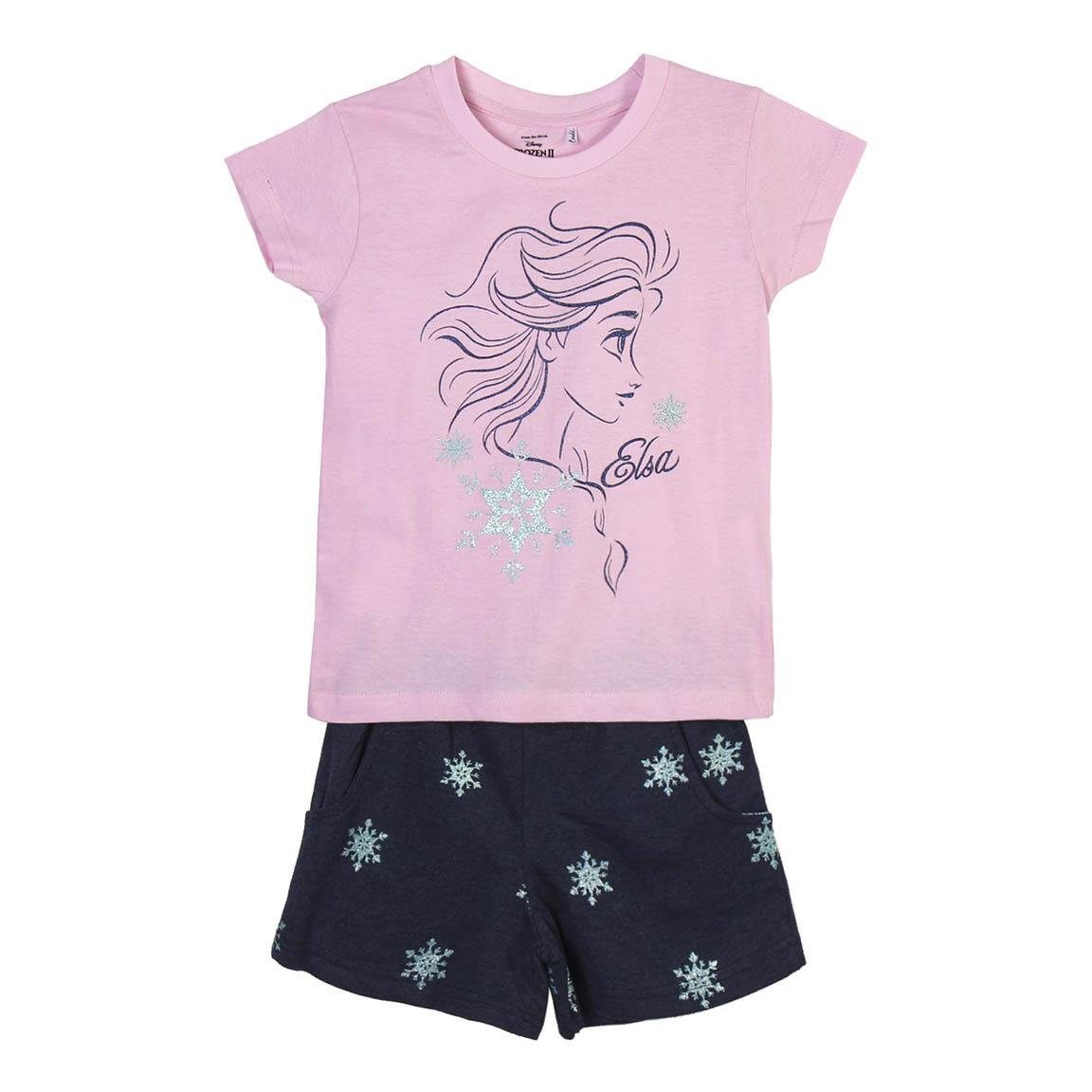 & cm Gr. Mädchen Sommeroutfit (2-tlg) Shorts 98 Elsa Frozen Disney T-Shirt 128 -