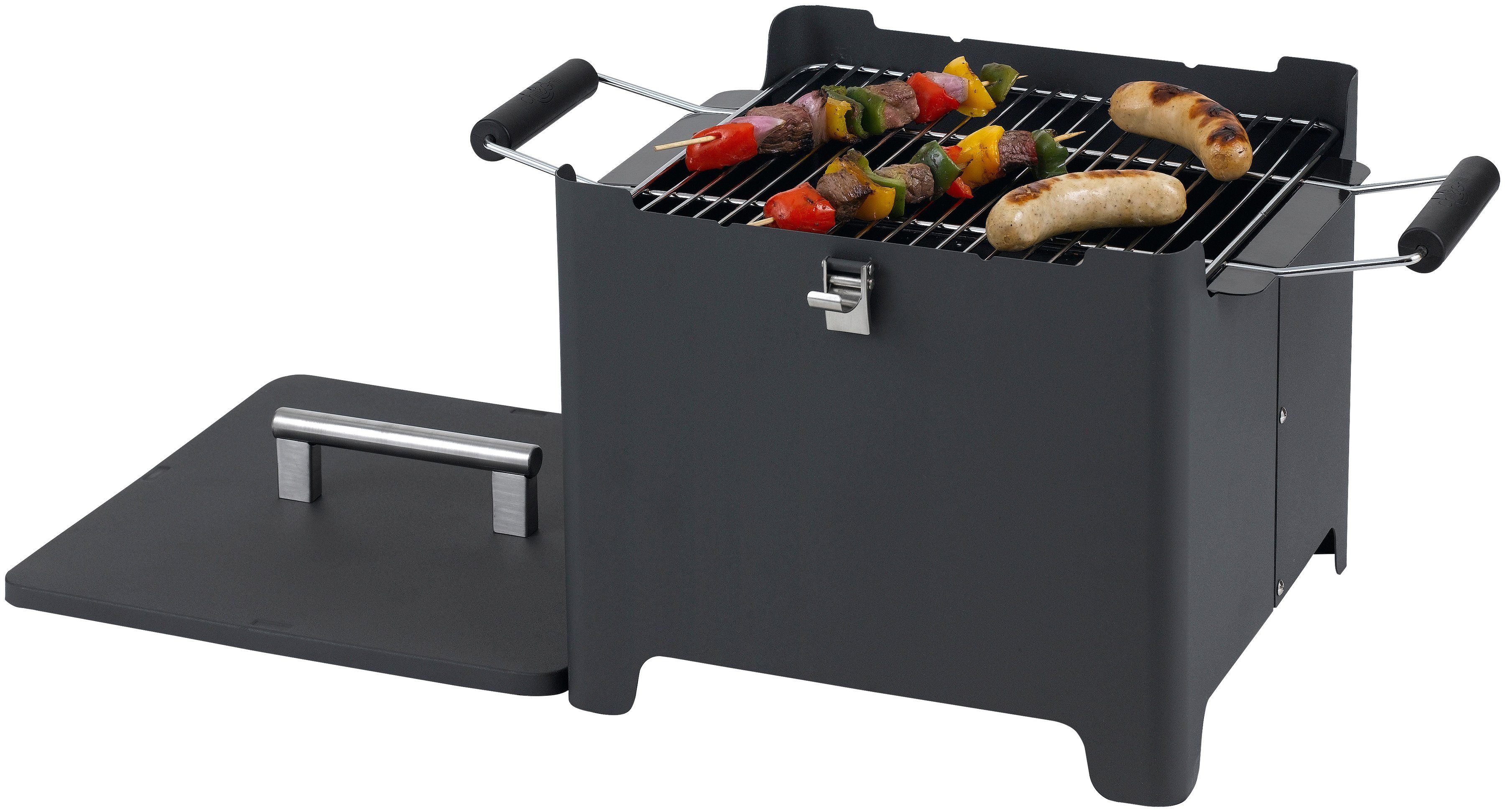 »Chill&Grill Chill&Grill Cube«, 54x36x35 BxTxH: anthrazit Holzkohlegrill cm, Cube, Holzkohlegrill Tepro