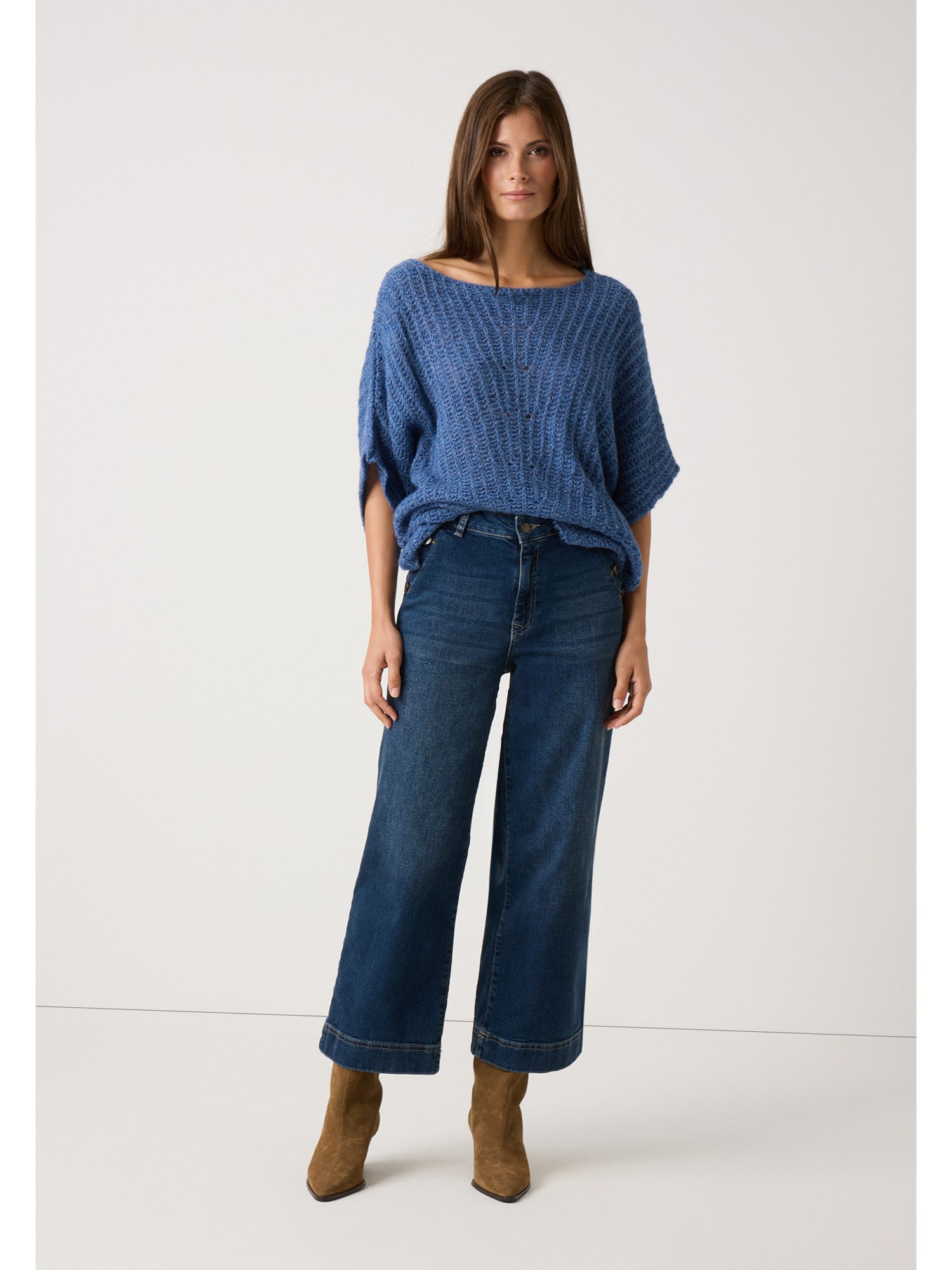 MORE&MORE Culotte verkürzte, weite Denimhose günstig online kaufen
