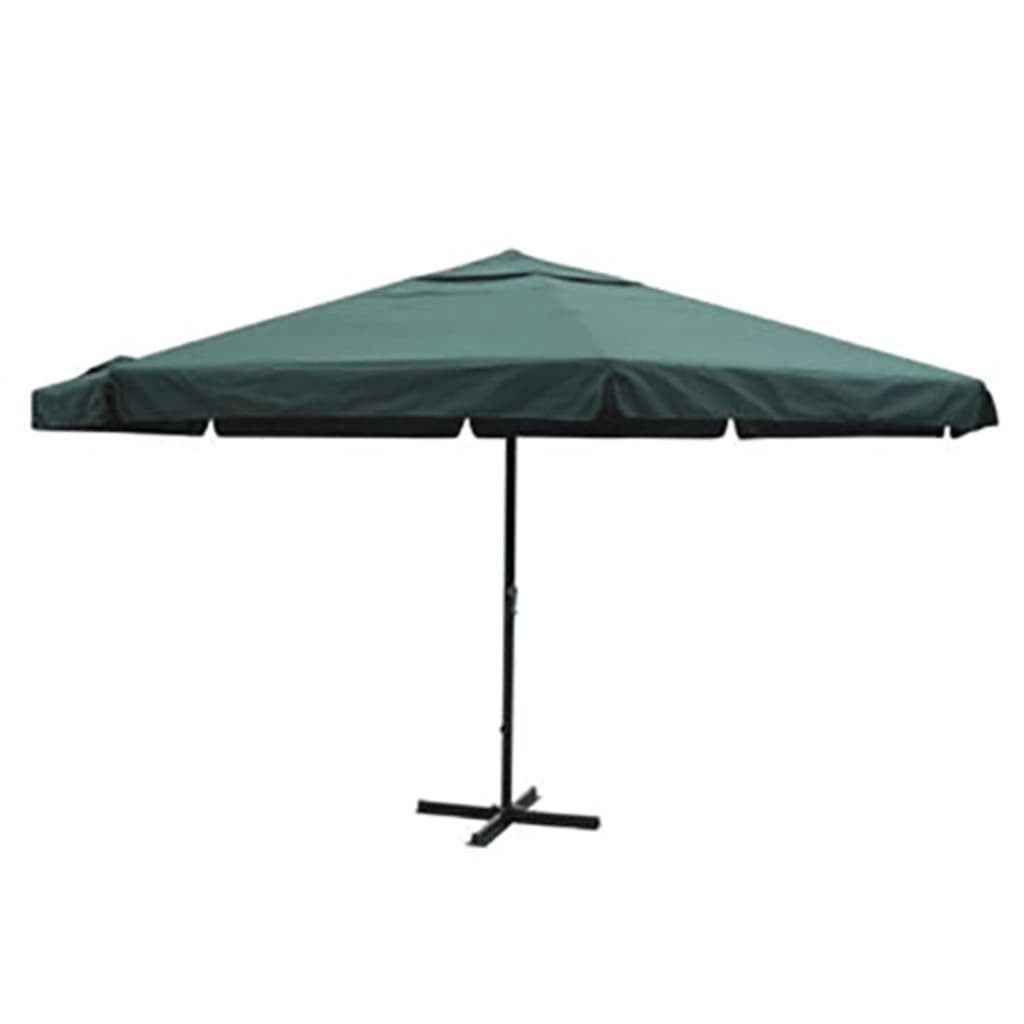 vidaXL Sonnenschirm Sonnenschirm Grün Aluminium 500 cm