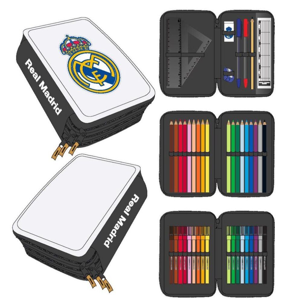 Artesanía Federmäppchen Dreifaches Federmäppchen Real Madrid