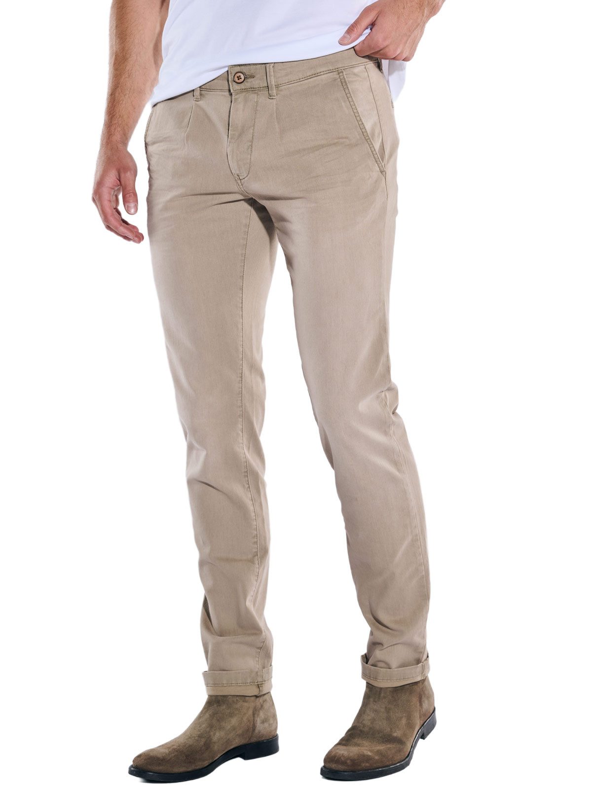 emilio adani Stretch-Jeans emilio adani Herren Super-Stretch-Jeans slim fit, Beige