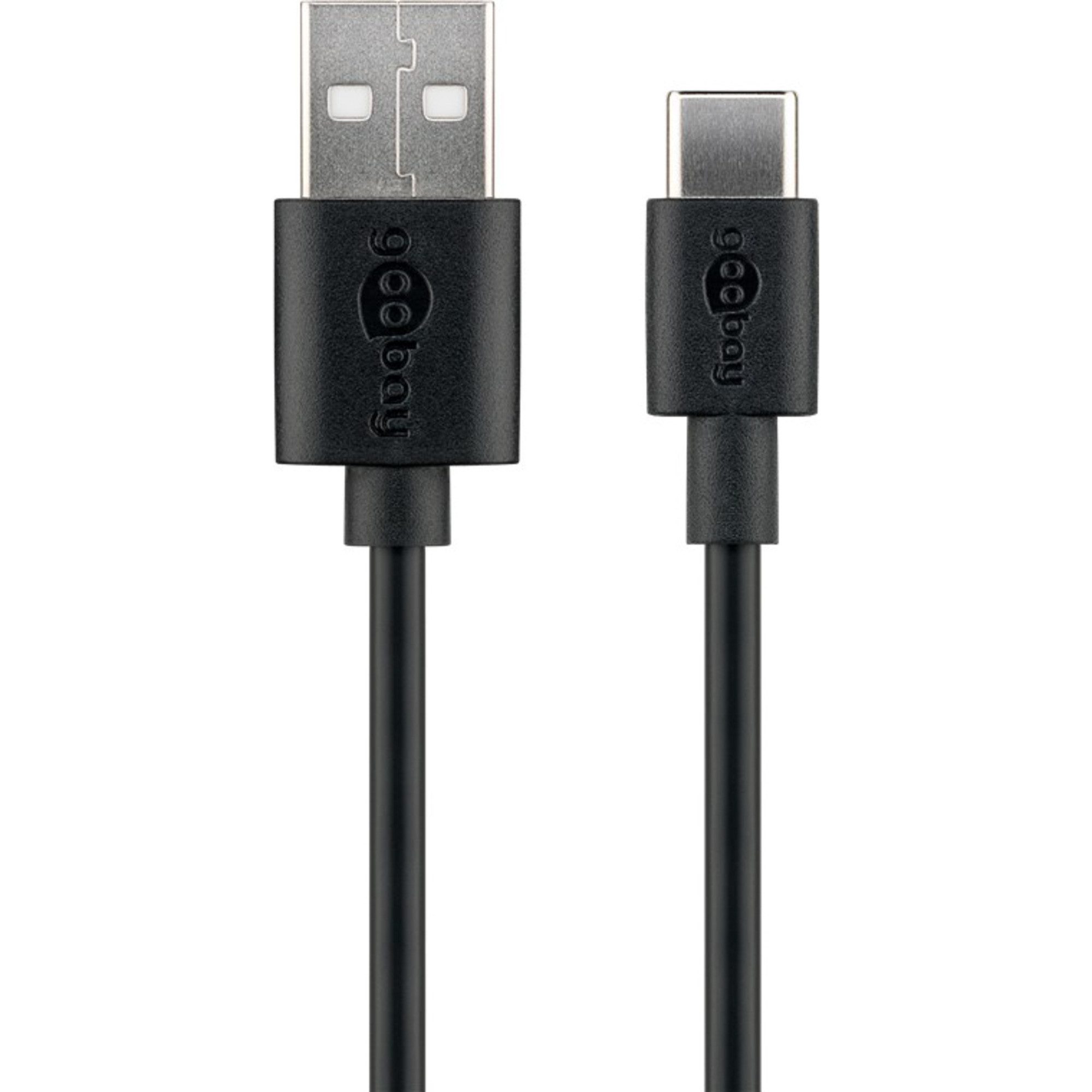 goobay USB 2.0 Kabel, USB-A Stecker > USB-C Computer-Kabel