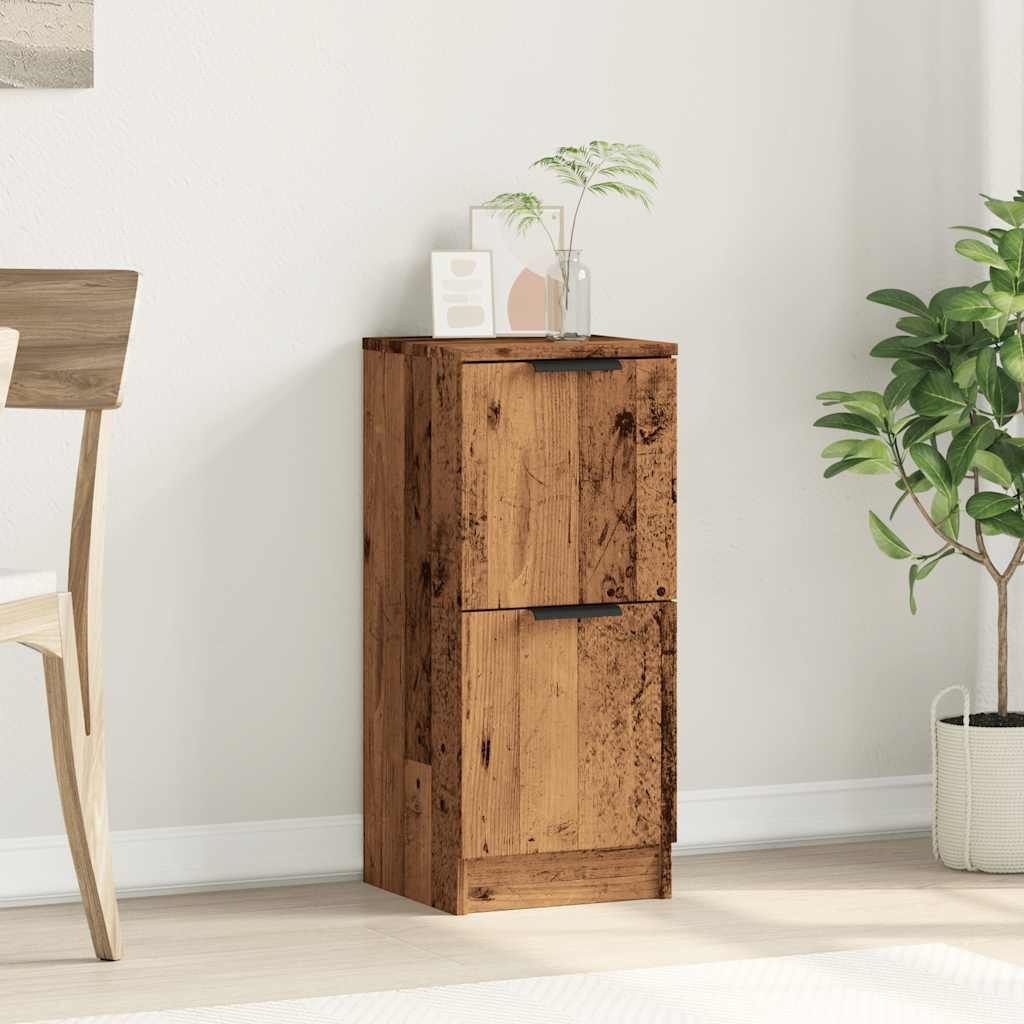 vidaXL Sideboard Sideboard Altholz-Optik 30x30x70 cm Holzwerkstoff (1 St)