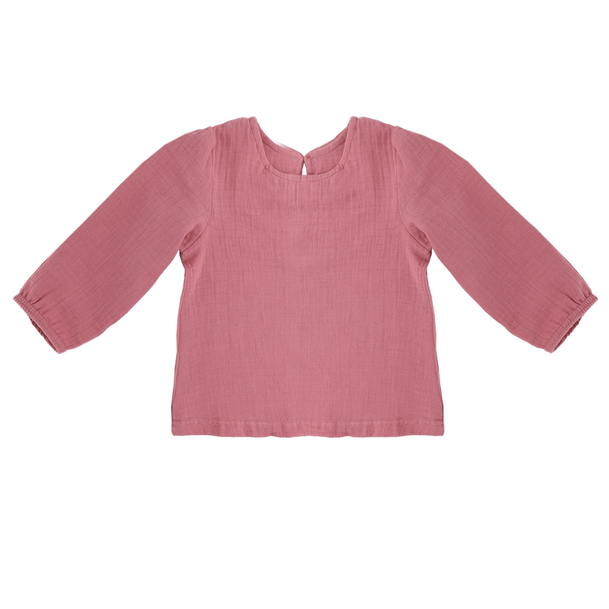 Shirtbluse GOTS MINI GIRL-Bluse langer Ärmel, Musselin