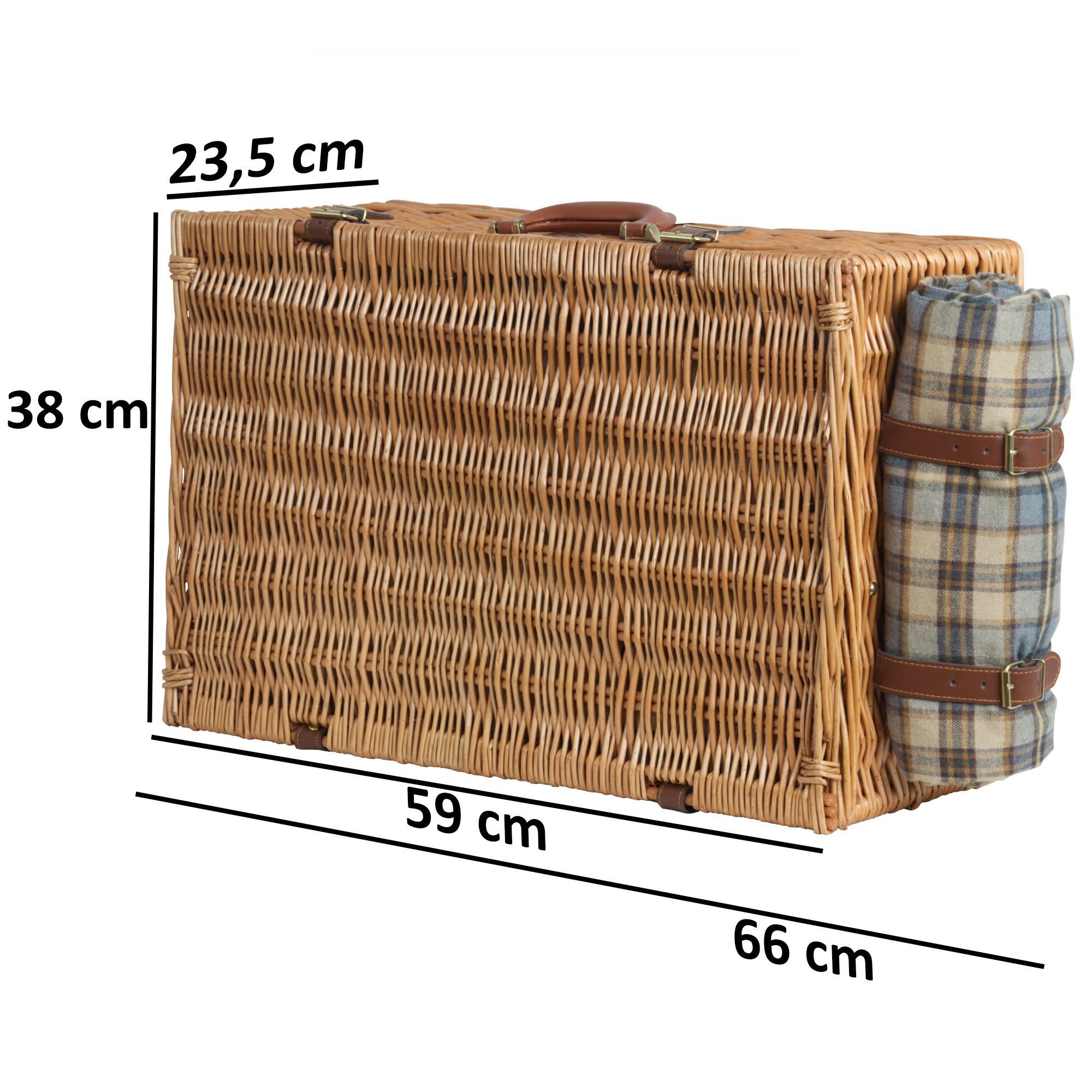 CampFeuer Picknickkorb 4 Personen mit Geschirr-Set günstig online kaufen