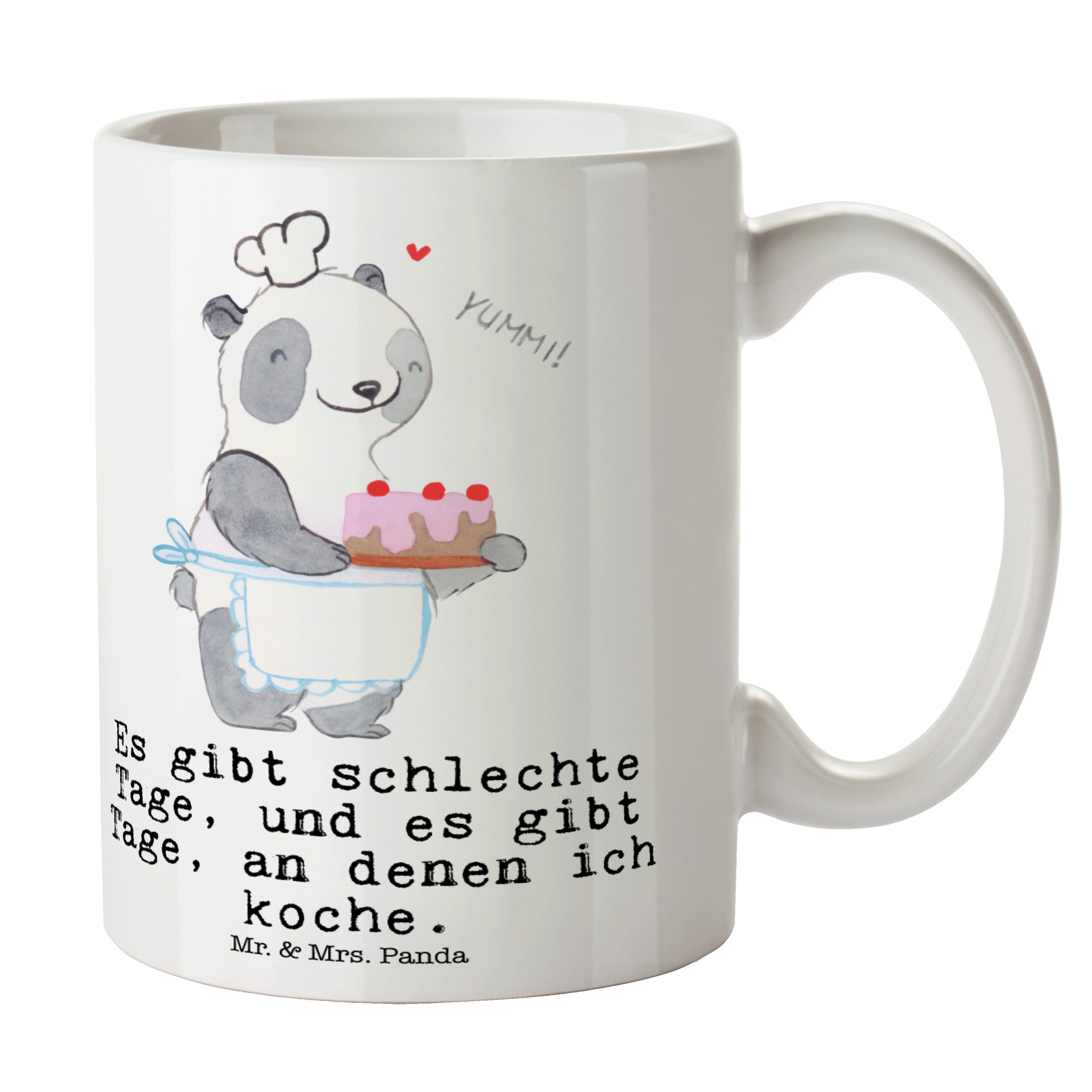Mr. & Mrs. Panda Tasse Weiß Keramik Bär K, Geschenk, Motive, Gewinn, - Kochen Teebecher, Tage Tasse 