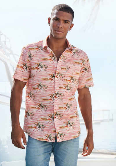 Beachtime Hawaiihemd mit coolem Palmenprint, Strandmode