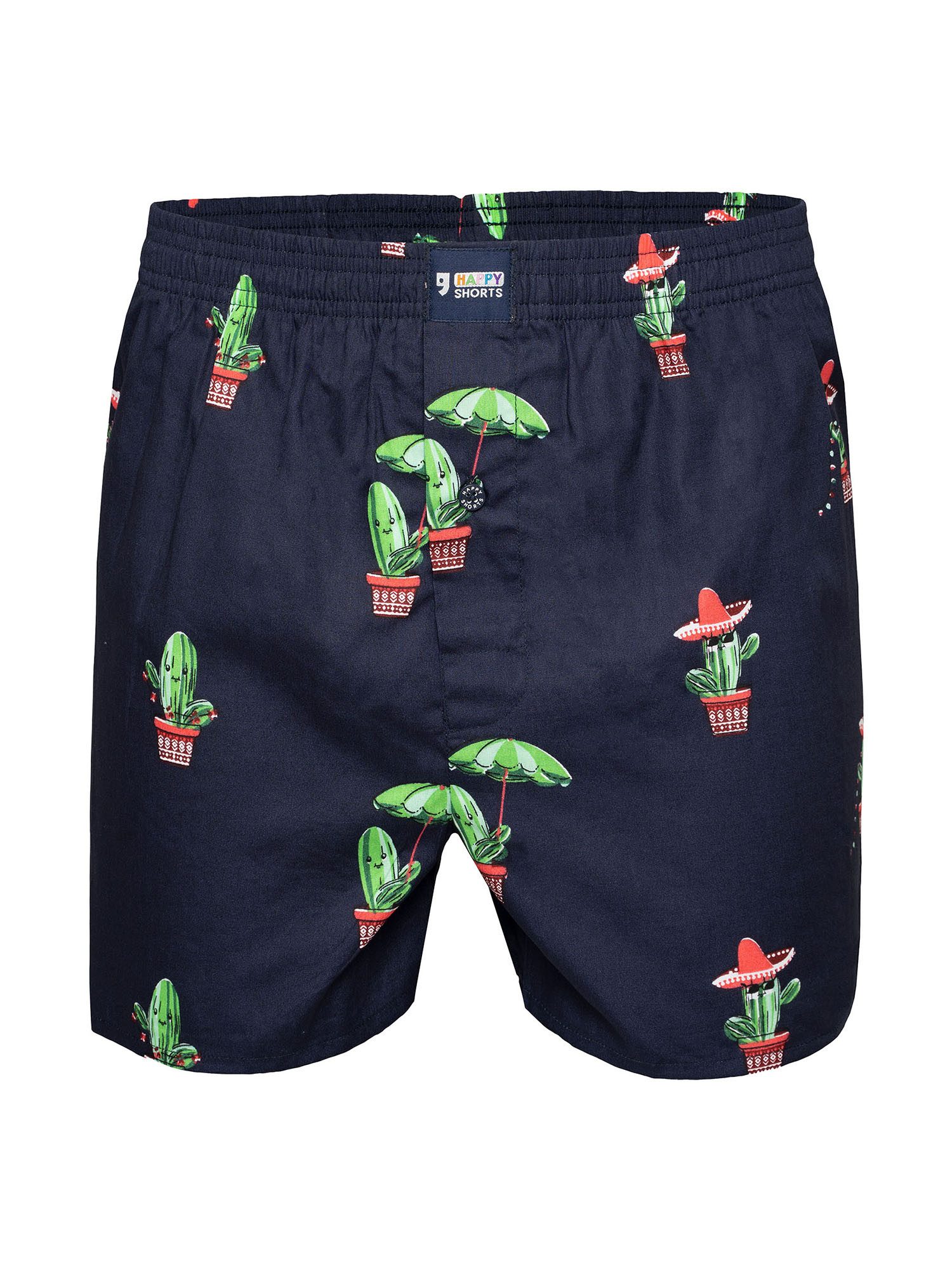HAPPY SHORTS Boxer Funny Motives - hochwertige Shorts mit verschiedenen Motiven (3-St) American Boxershorts - breiter Komfortbund - witzig, bunt und bequem
