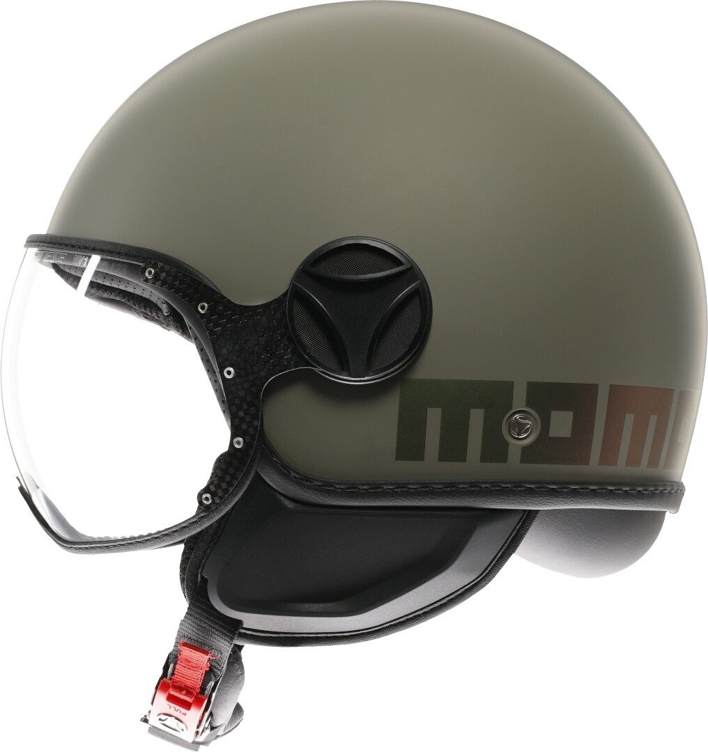 Momo Motorradhelm FGTR Classic Flip Jethelm, vorbereitet für Kommunikationssystem