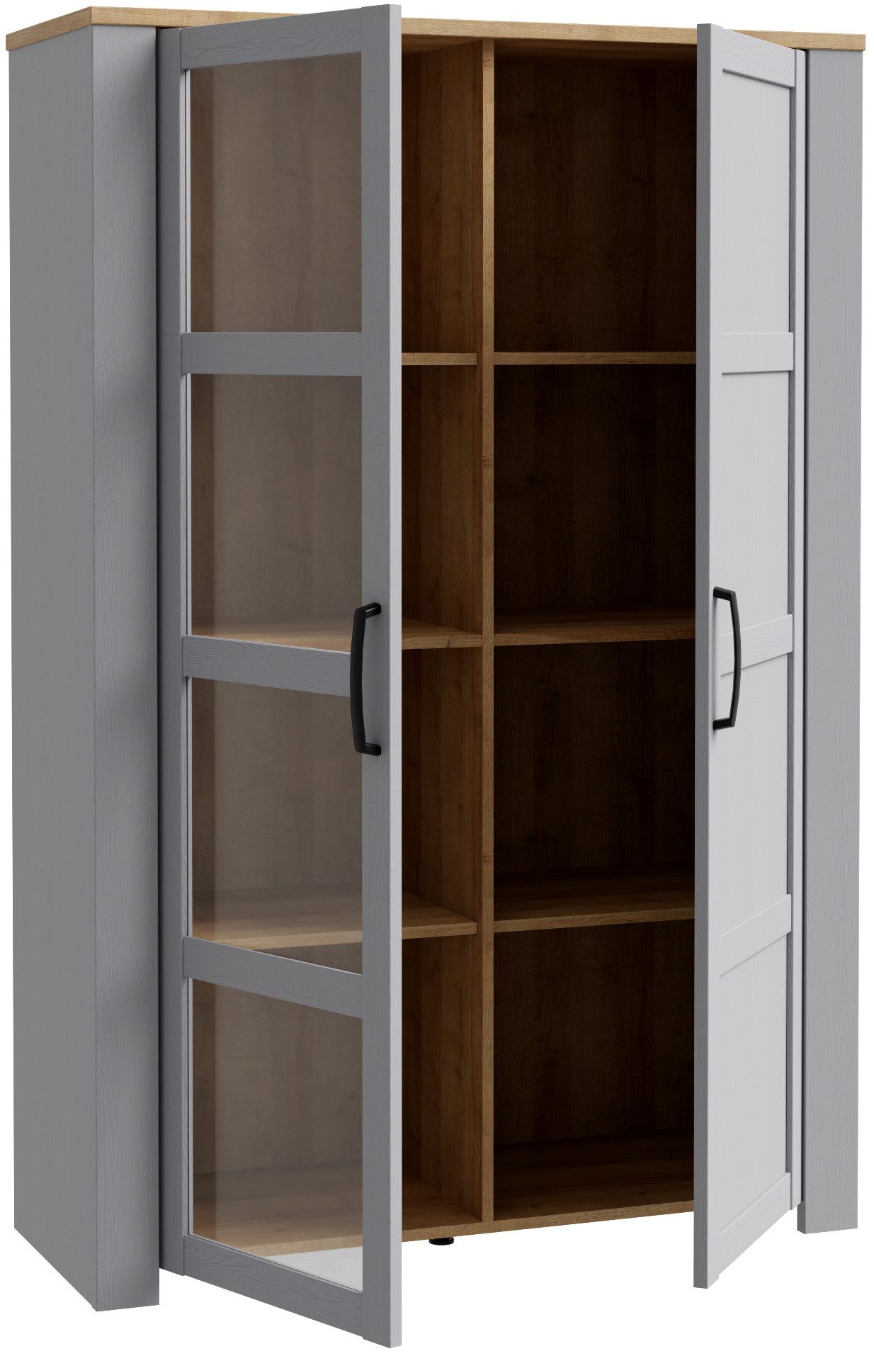 FORTE Highboard Bohol, Vitrine mit Glastüre, viel Stauraum, Breite 106 cm