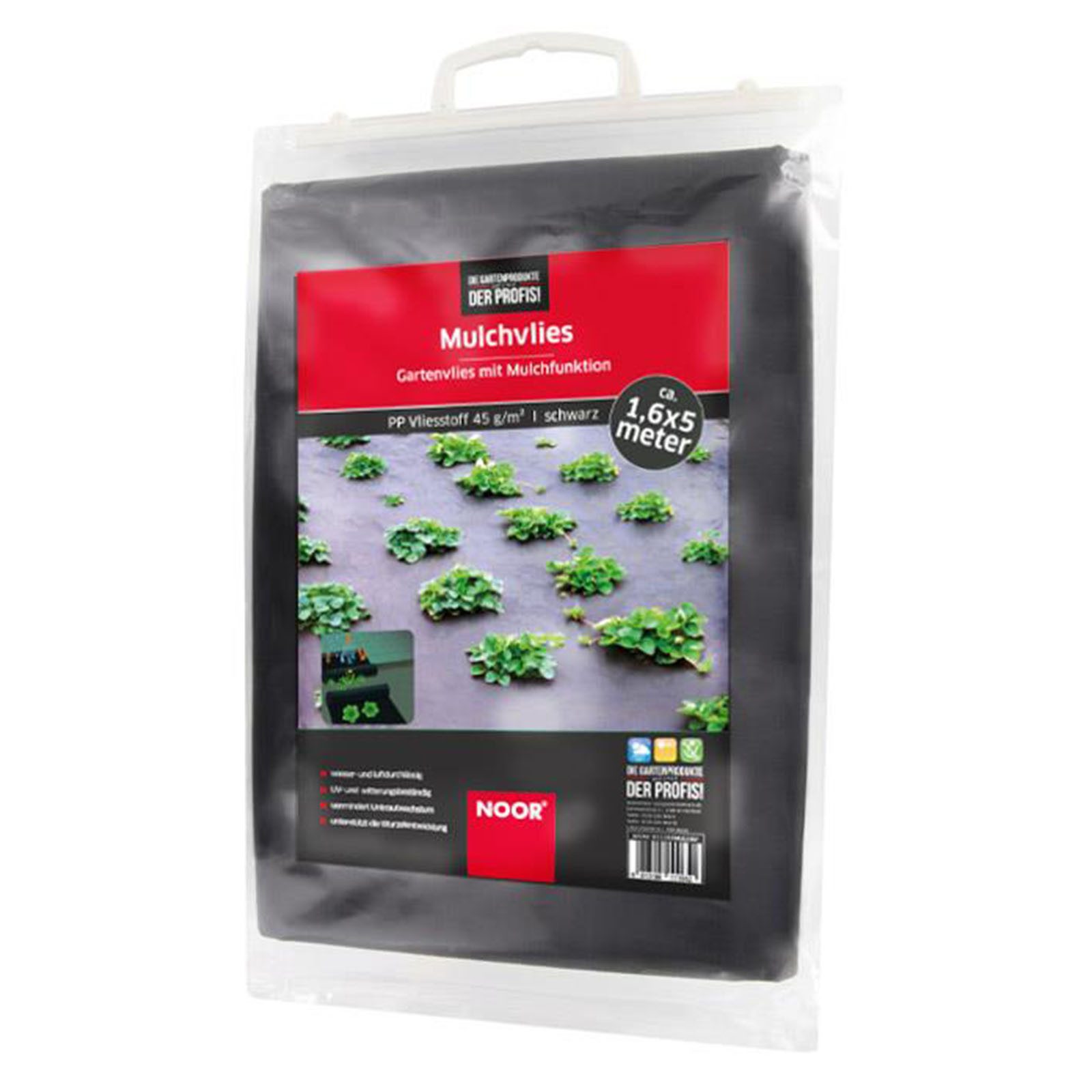 NOOR Unkrautvlies Mulchvlies - als Ukrautvlies oder Hochbeet-Vlies, zum Erhalt der Bodenfeuchtigkeit - ideale Luftzirkulation - UV-stabil