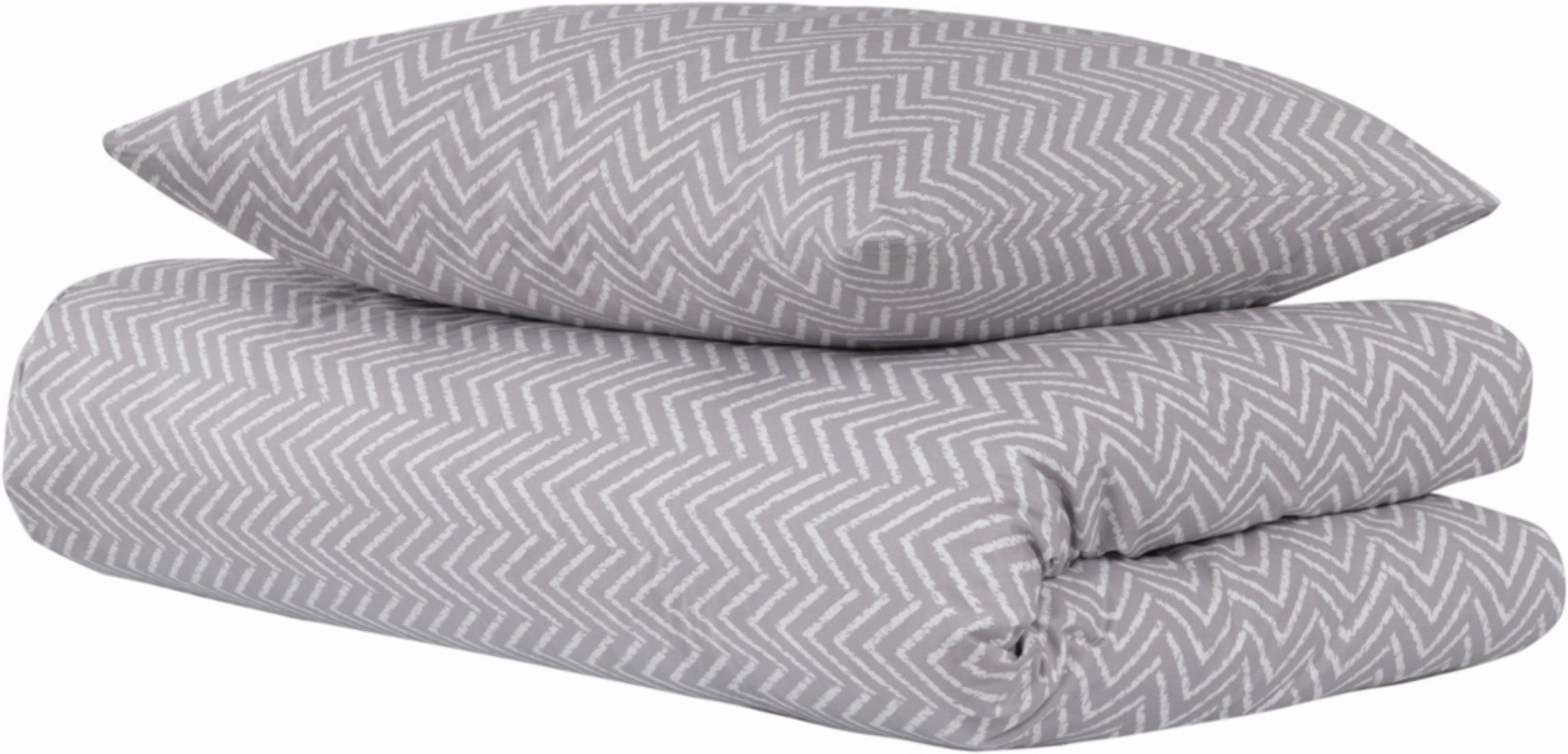uncover by SCHIESSER Bettwäsche Grebur aus weicher Baumwolle mit einem dezenten Zickzackmuster, Renforcé, 2 teilig, OEKO-TEX® MADE IN GREEN