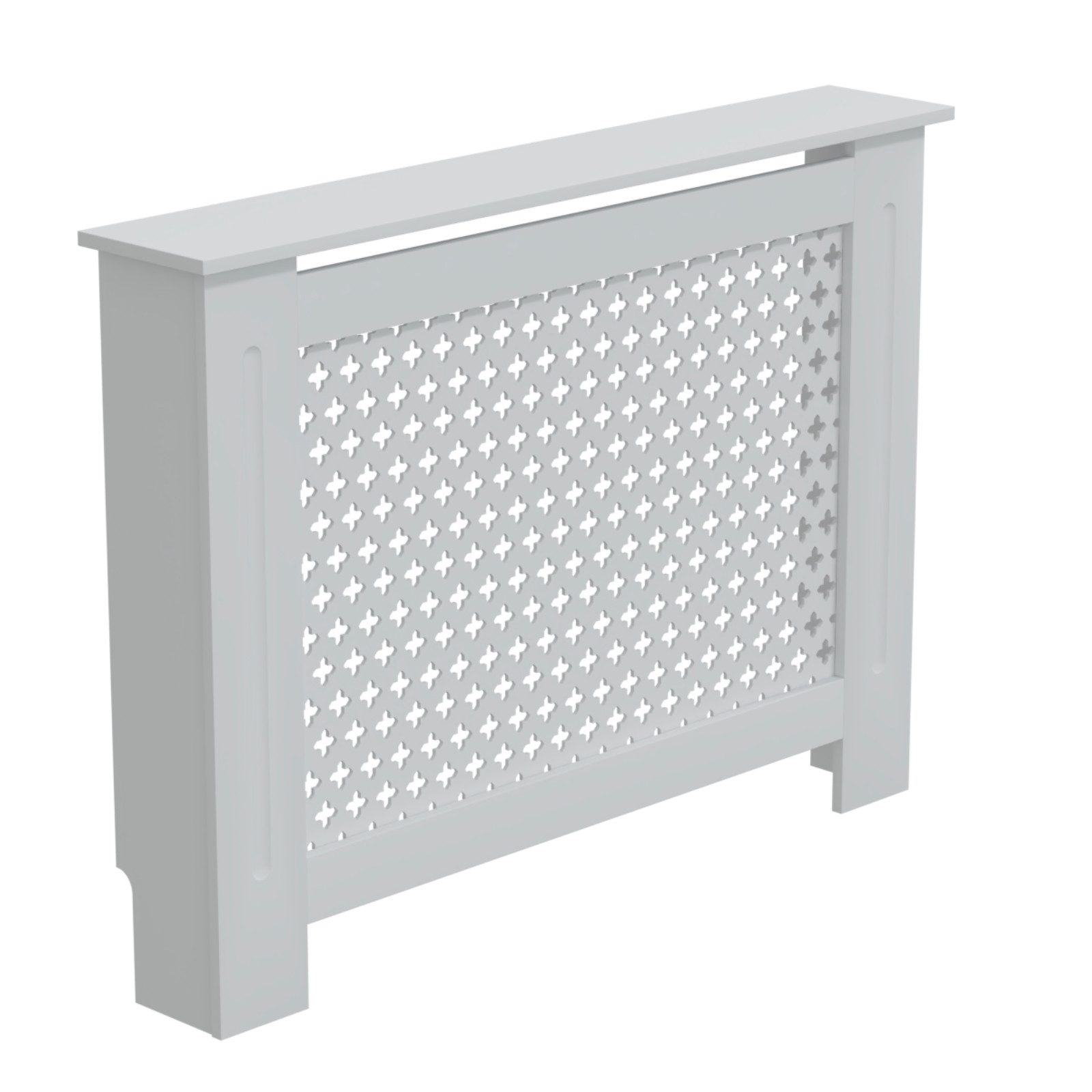 HAGO Heizungsverkleidung Heizungsabdeckung Holz 112x19x82cm Weiß Wabenmuste günstig online kaufen