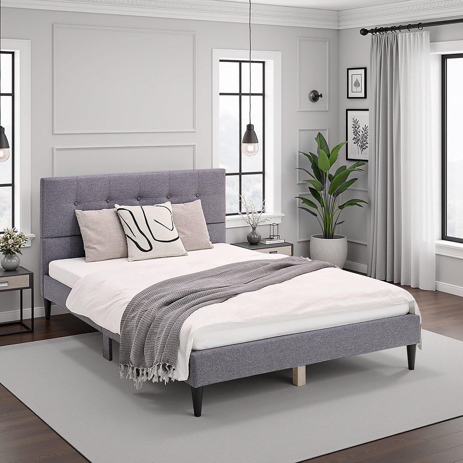 Homestyle4u Polsterbett 120x200 Doppelbett Bettgestell mit günstig online kaufen