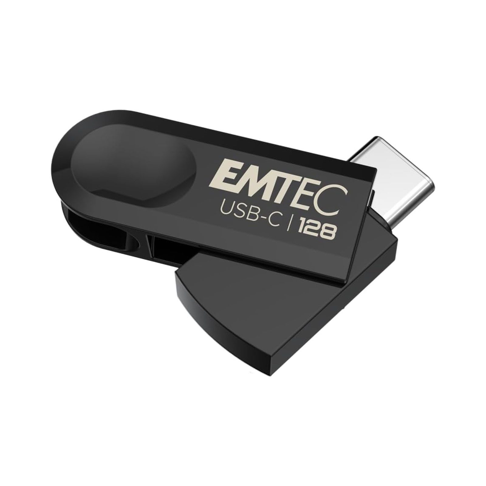 EMTEC EMTEC ECMMD128GC283 USB-Stick (USB-C 3.2 128 GB, schwarz, recycelter Kunststoff)