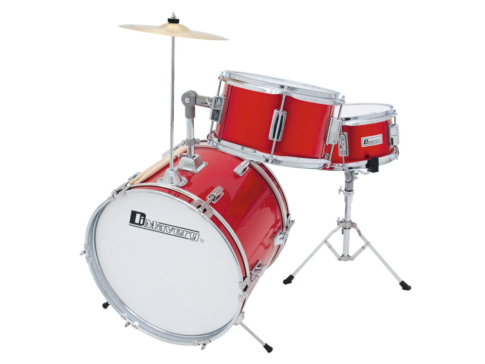 Trommel DIMAVERY JDS-203 Kinder Schlagzeug, rot