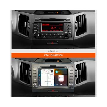TAFFIO Für Kia Sportage III 8" Touchscreen Android Autoradio DVD GPS CarPlay Einbau-Navigationsgerät