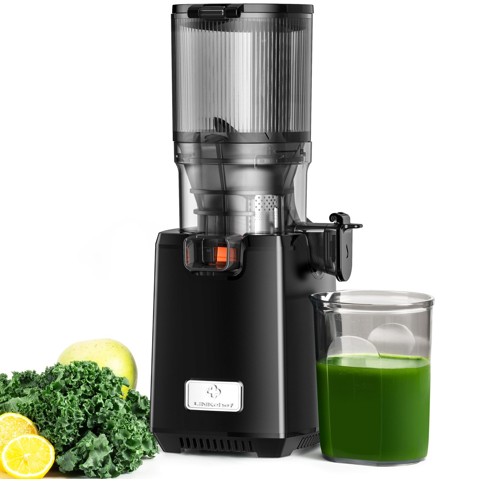 Linkchef Entsafter LINKChef SJ-052-EU-BL Slow Juicer, 250W, 1.8L, Edelstahlfilter, 250 W