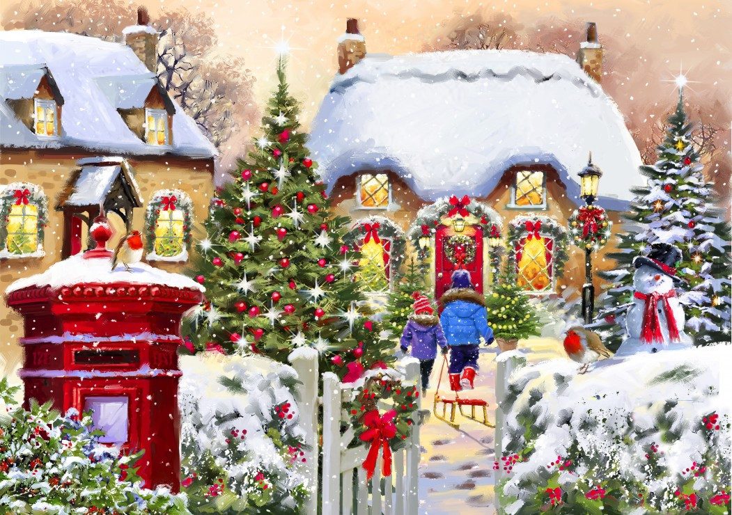 Bluebird Puzzle Puzzle Winter Cottage, Puzzleteile
