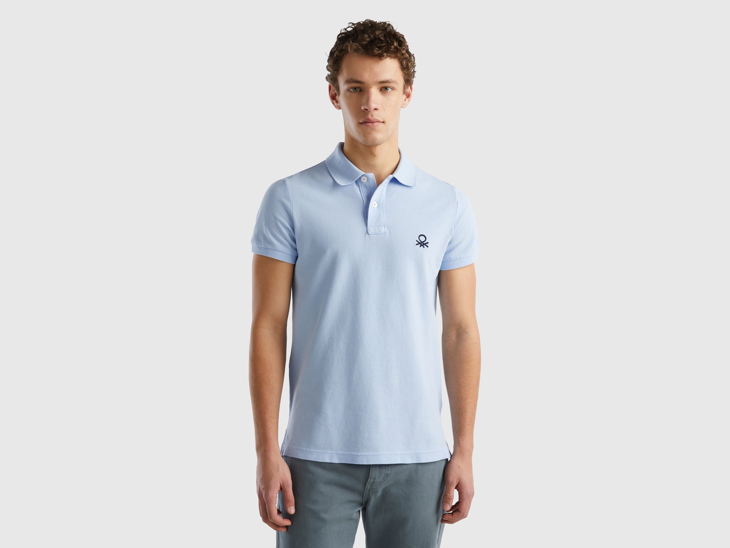 United Colors of Benetton Poloshirt mit großem Label-Badge