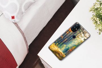 MuchoWow Handyhülle Wald - Sonne - Natur - Herbst, Phone Case, Handyhülle OnePlus Nord N10 5G, Silikon, Schutzhülle