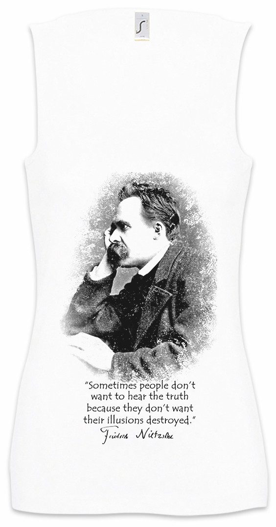 Tanktop Friedrich Nietzsche Illusions Ärmelloses Damen T-Shirt Übermensch