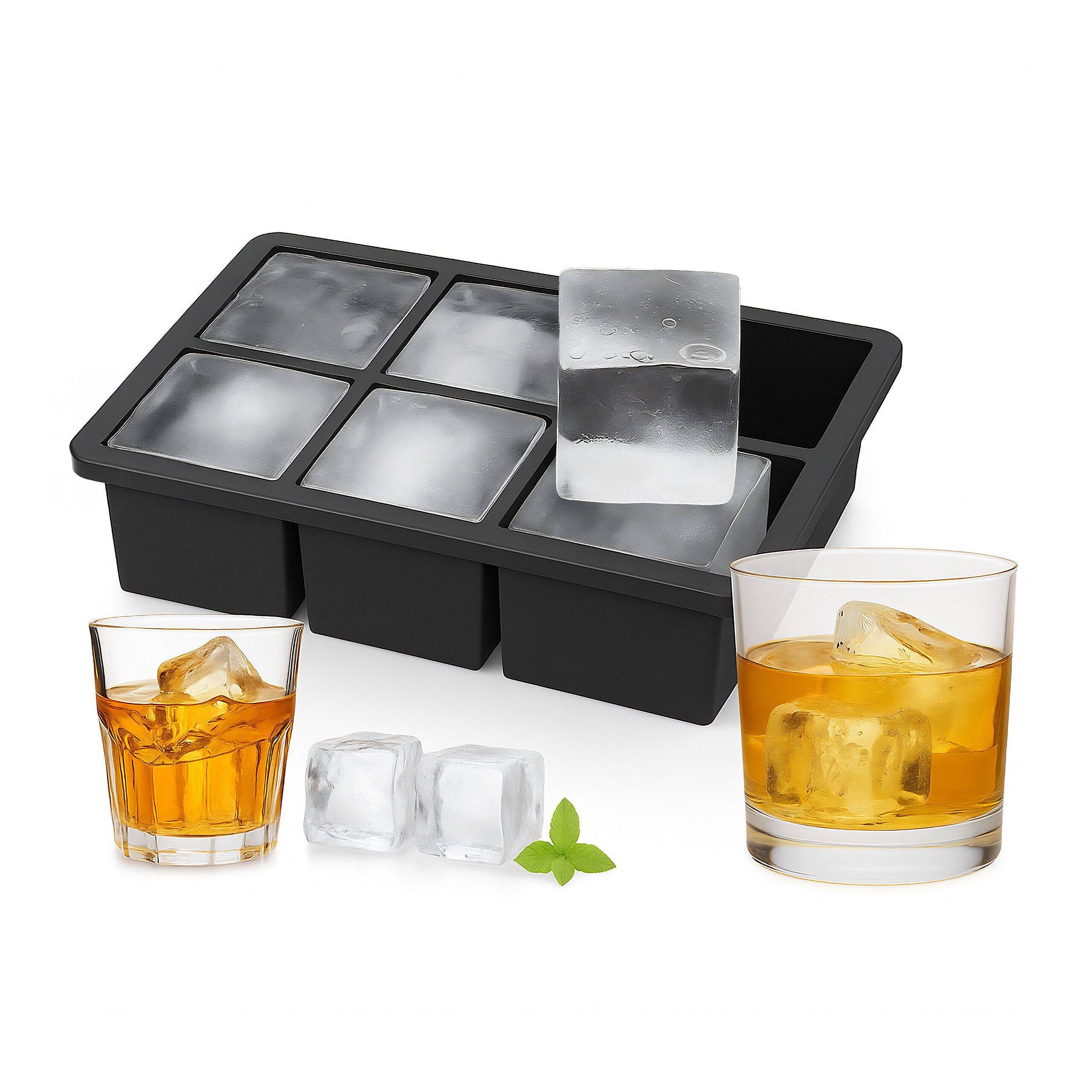 relaxdays Eiswürfelform Silikon 5 cm, (6-tlg)