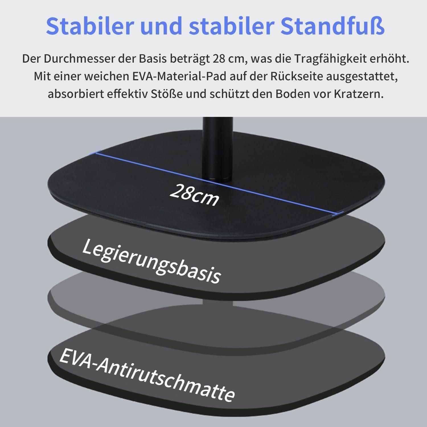 LuxusKollektion Beamer-Standfuß Beamer Ständer verstellbar 54-129cm Metall 7kg Tragfähigkeit