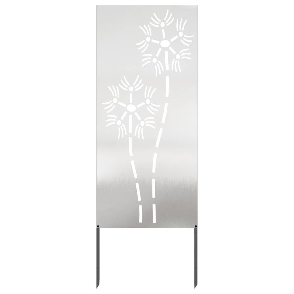 vidaXL Wandbild Garten Sichtschutz-Leinwand Silber 50 günstig online kaufen