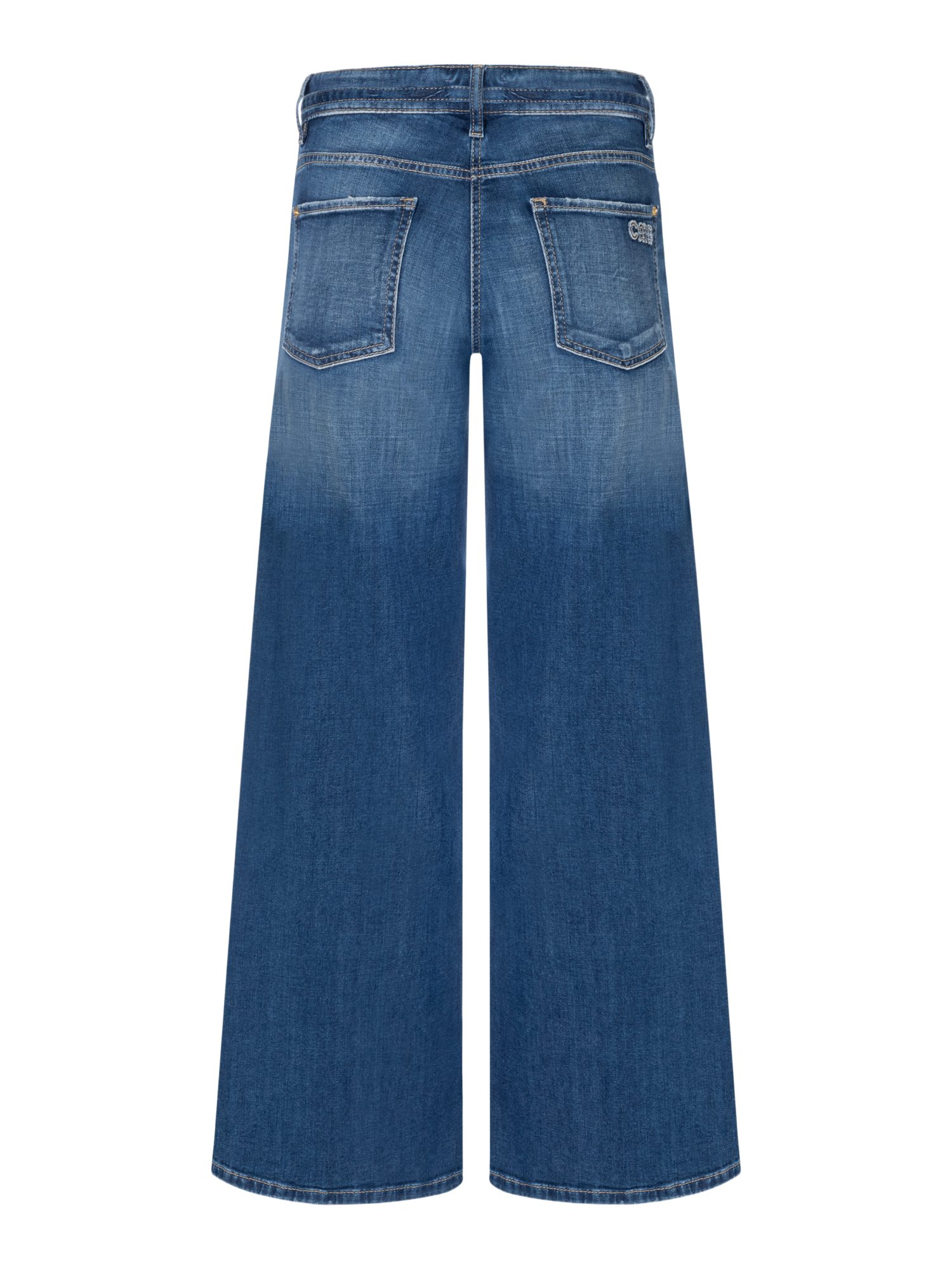 Cambio Stretch-Hose blau,Casual,Baumwolle,Wide Leg,Mittel