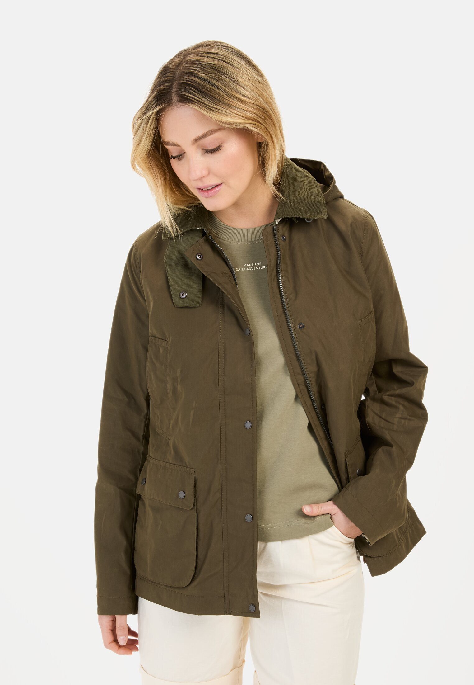 Fieldjacket mit Cordkragen