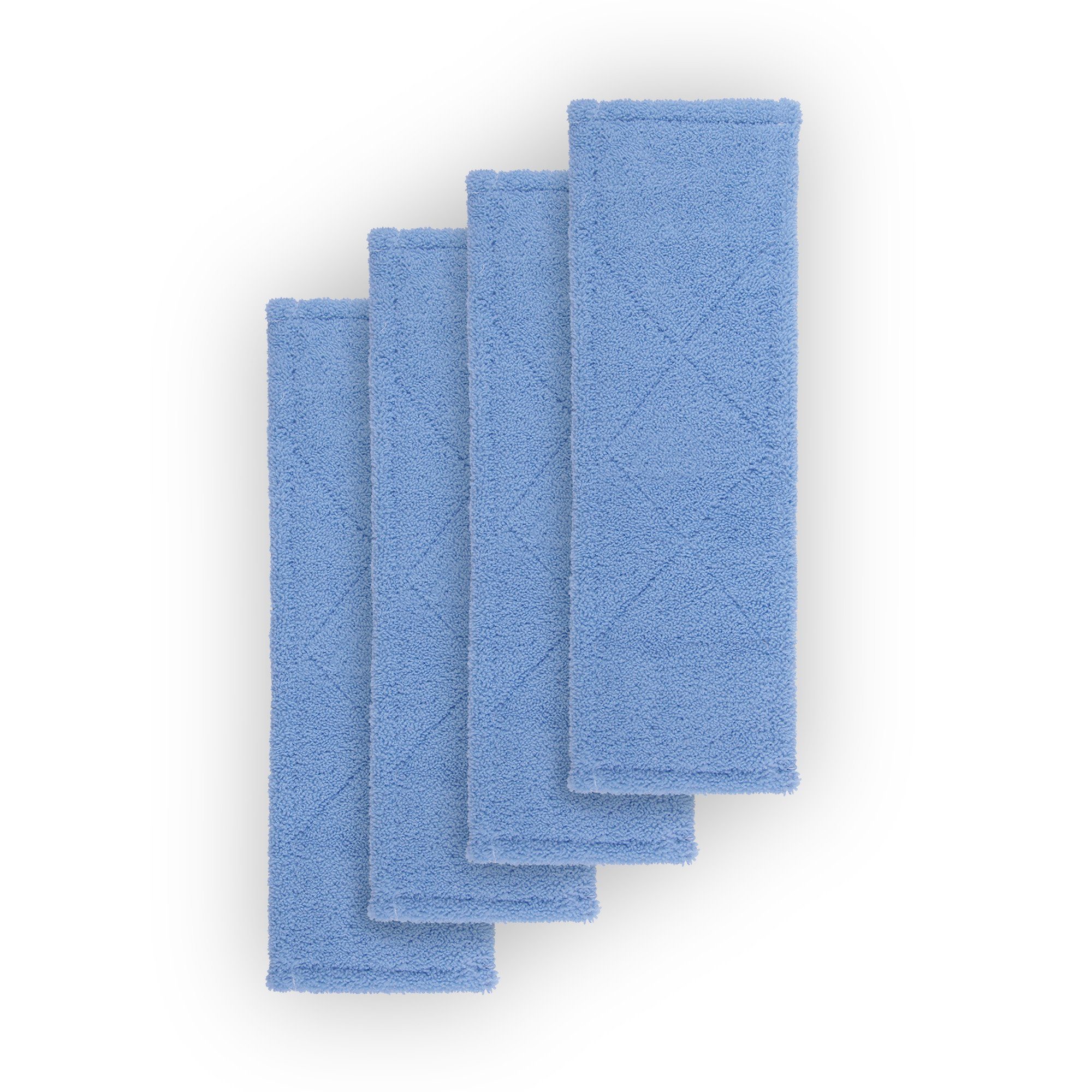 Bestlivings Mikrofaser Wischbezug (Mikrofaser, 40x12 cm, für alle gänigen Klapphalter, 4-tlg., Ersatzbezug für Bodenwischer Flachwischer Bezug - Wischmopp)