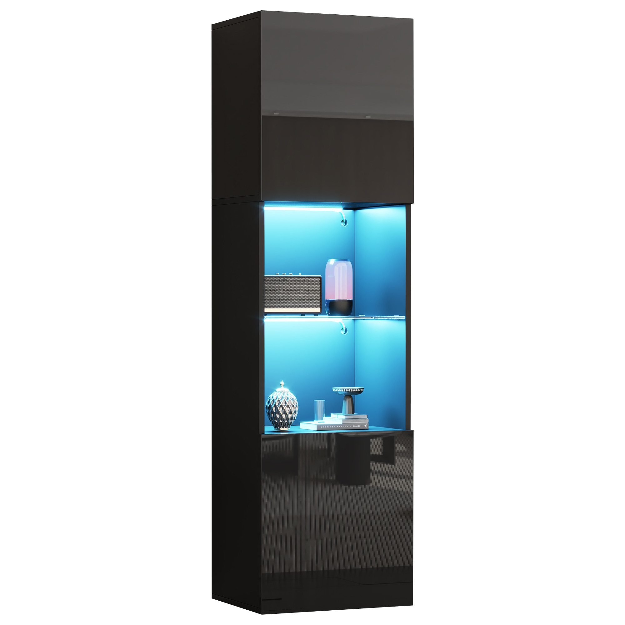 HAUSS SPOLE Vitrine Hochglanz Lagerschrank mit günstig online kaufen