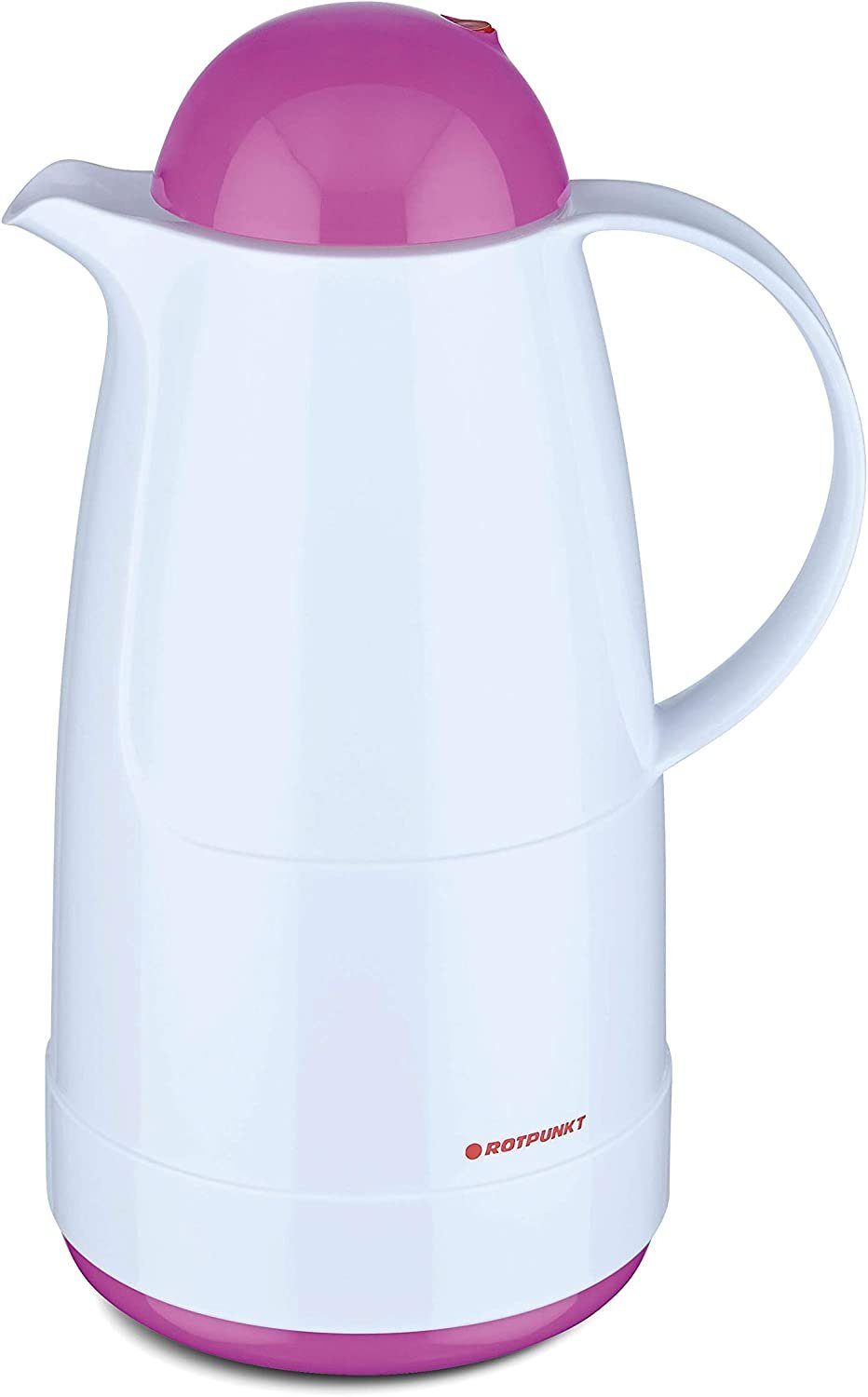 ROTPUNKT Isolierkanne 1,5 ltr. hochwertig I Glaskolben pop BPA I warm (Kaffeekanne Teekanne, 24 polar/electric 36 Glaseinsatz bottle I aus std Frei doppelwandigem polar/bottlepop), 1.5 kalt, l, I Std Rosalin-Glas