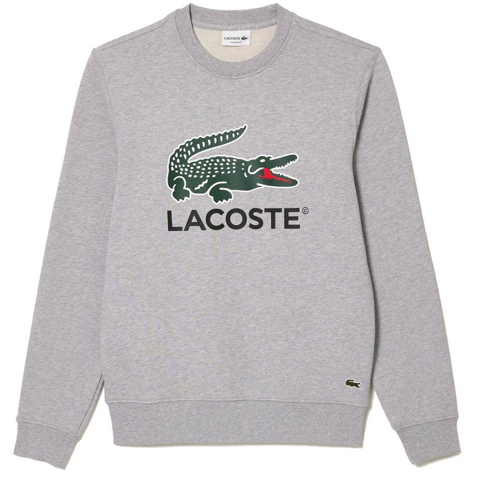 Lacoste Sweatshirt Sweatshirt aus Baumwolle mit XL-Krokodil und LACOSTE -Aufdruck