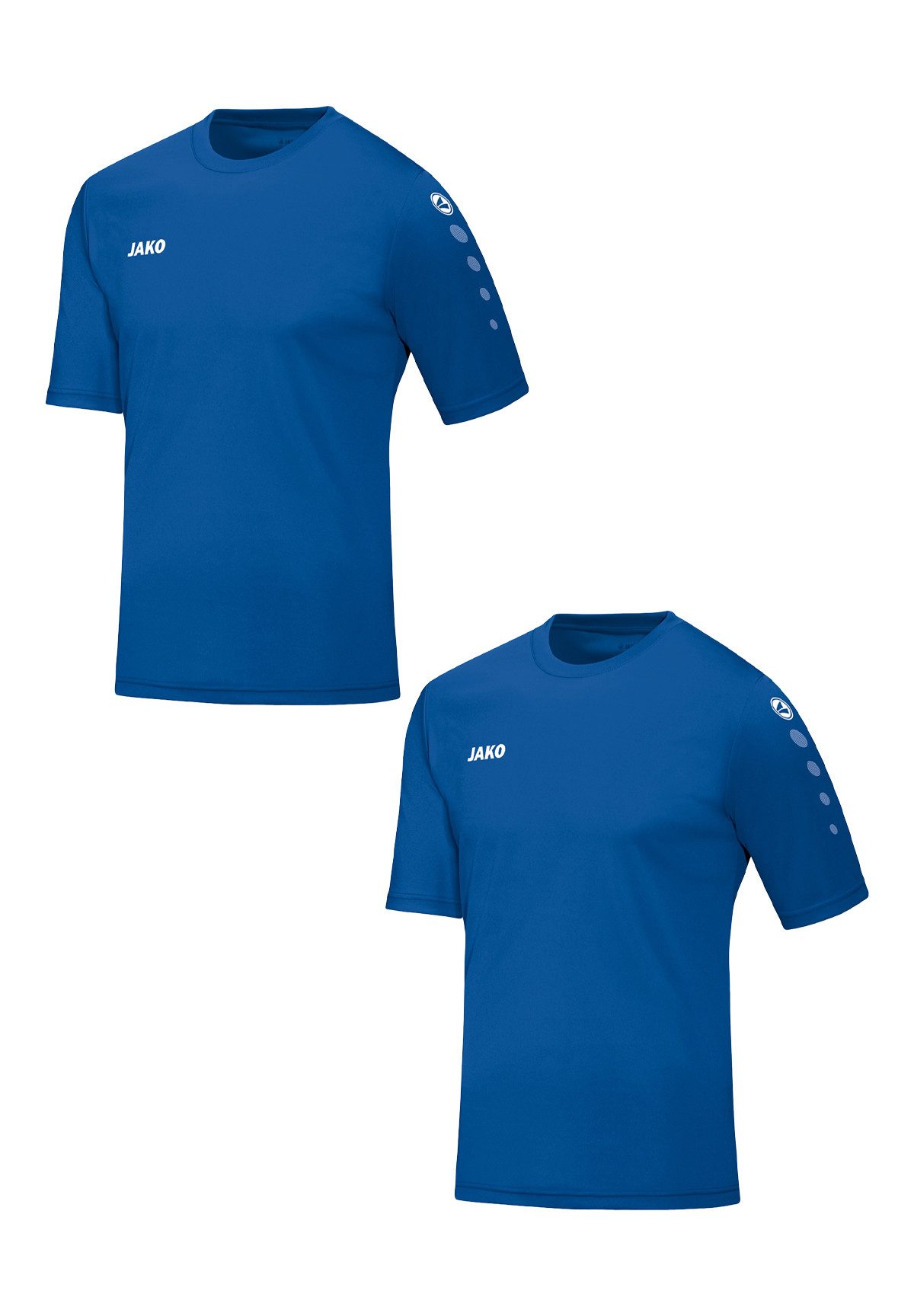 Jako T-Shirt Trikot 2er-Set Kurzarm Rundhals Moderne Uni-Optik 7426 in Blau-2