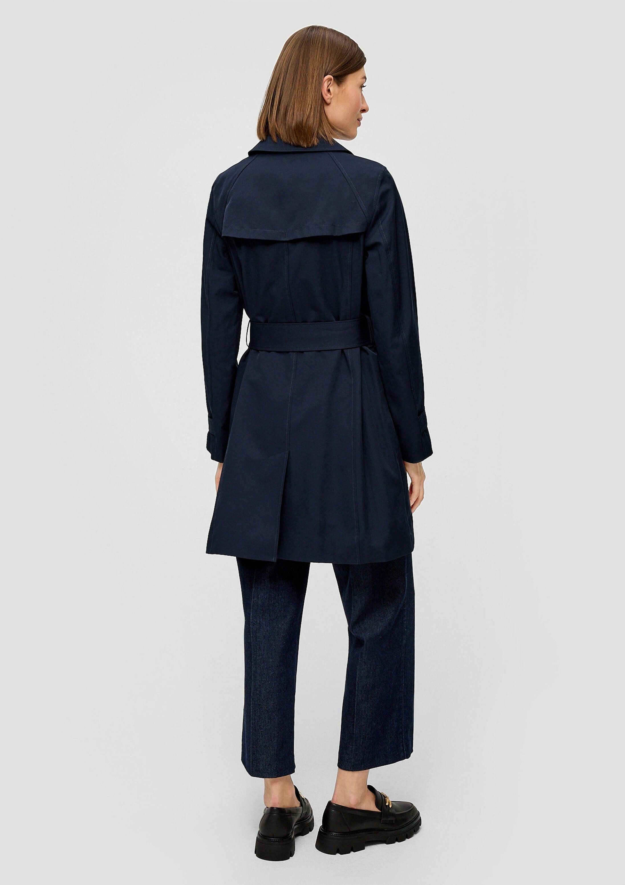 s.Oliver Trenchcoat Outdoor-Jacke Mantel mit Bindegürtel