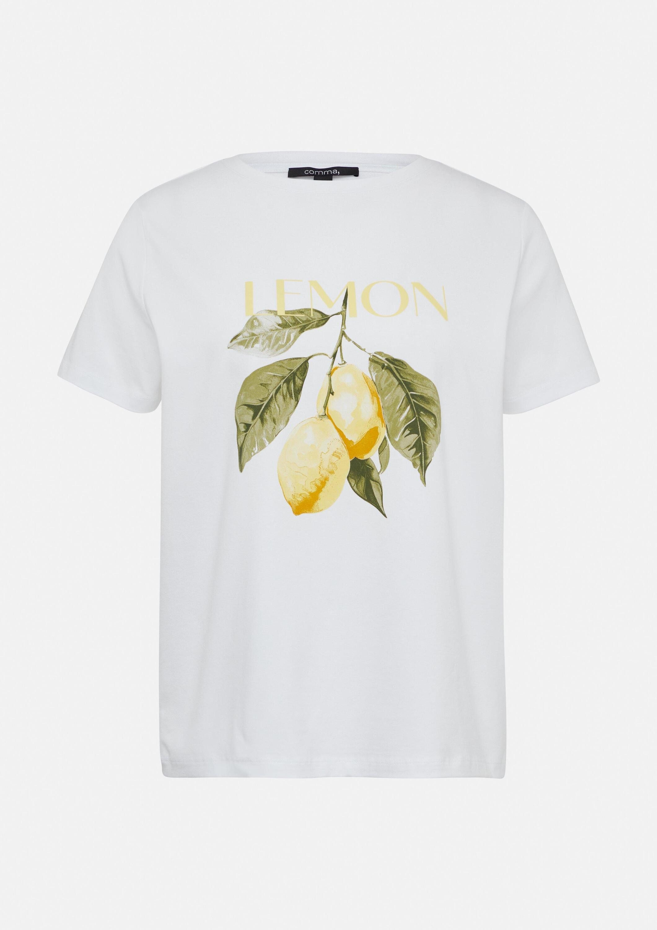 comma Kurzarmshirt T-Shirt T-Shirt mit Print