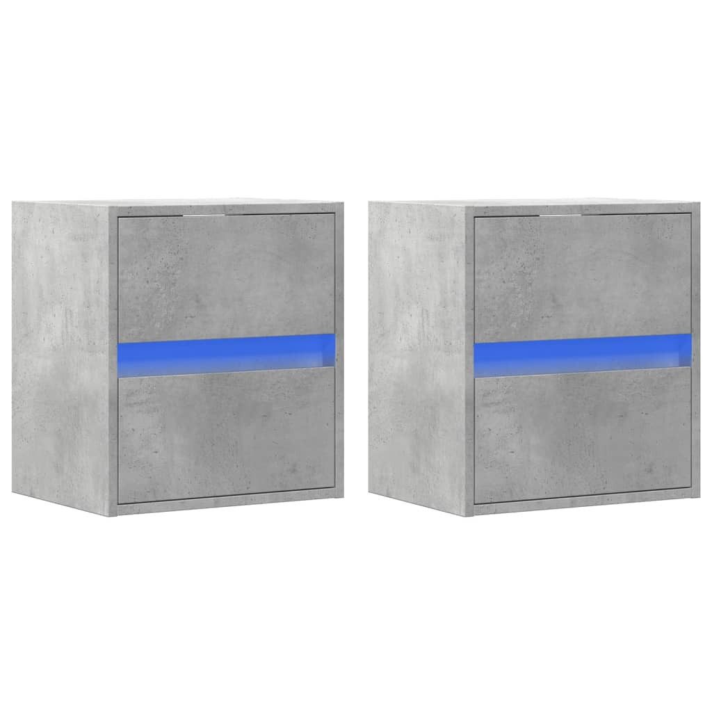 vidaXL TV-Wand TV-Wandschränke LED-Beleuchtung 2 Stk. günstig online kaufen