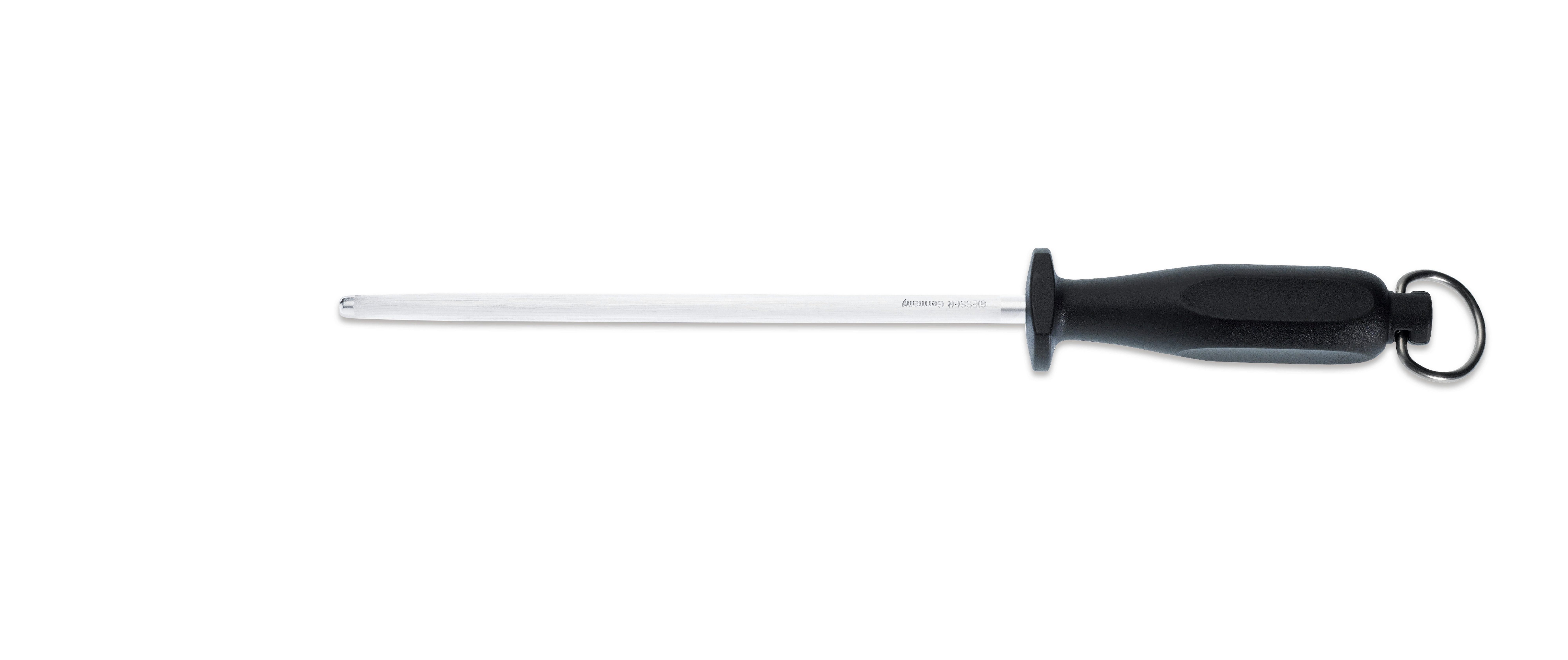 GIESSER Messerschärfer Abziehstahl Profil rund 23 - 36 cm, Mittelfeiner Zug - Verzahnung 6-7 Züge pro mm