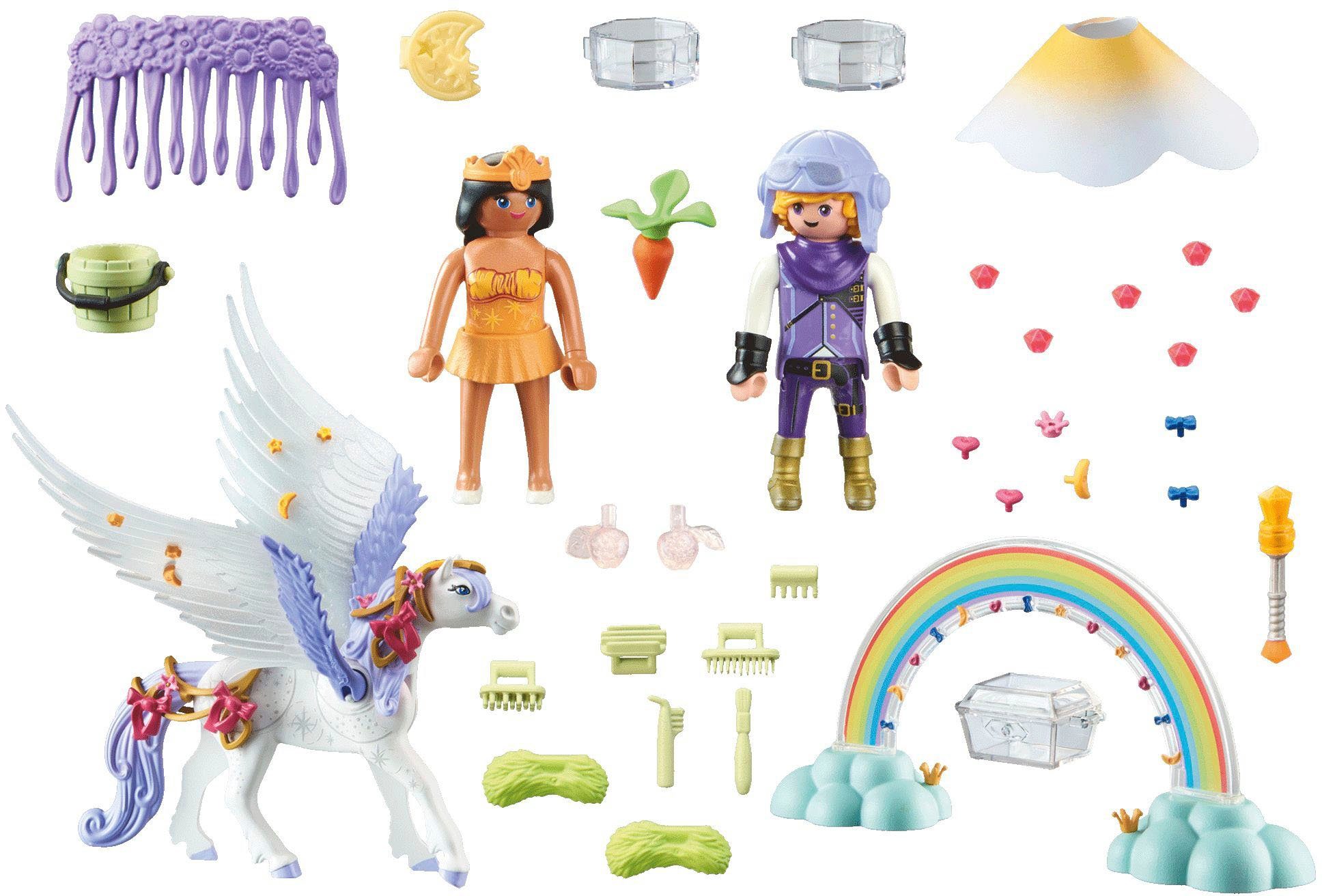 Playmobil® Himmlischer Pegasus mit Regenbogen (71361), Princess Magic Konstruktions-Spielset, (85 St), Made in Europe