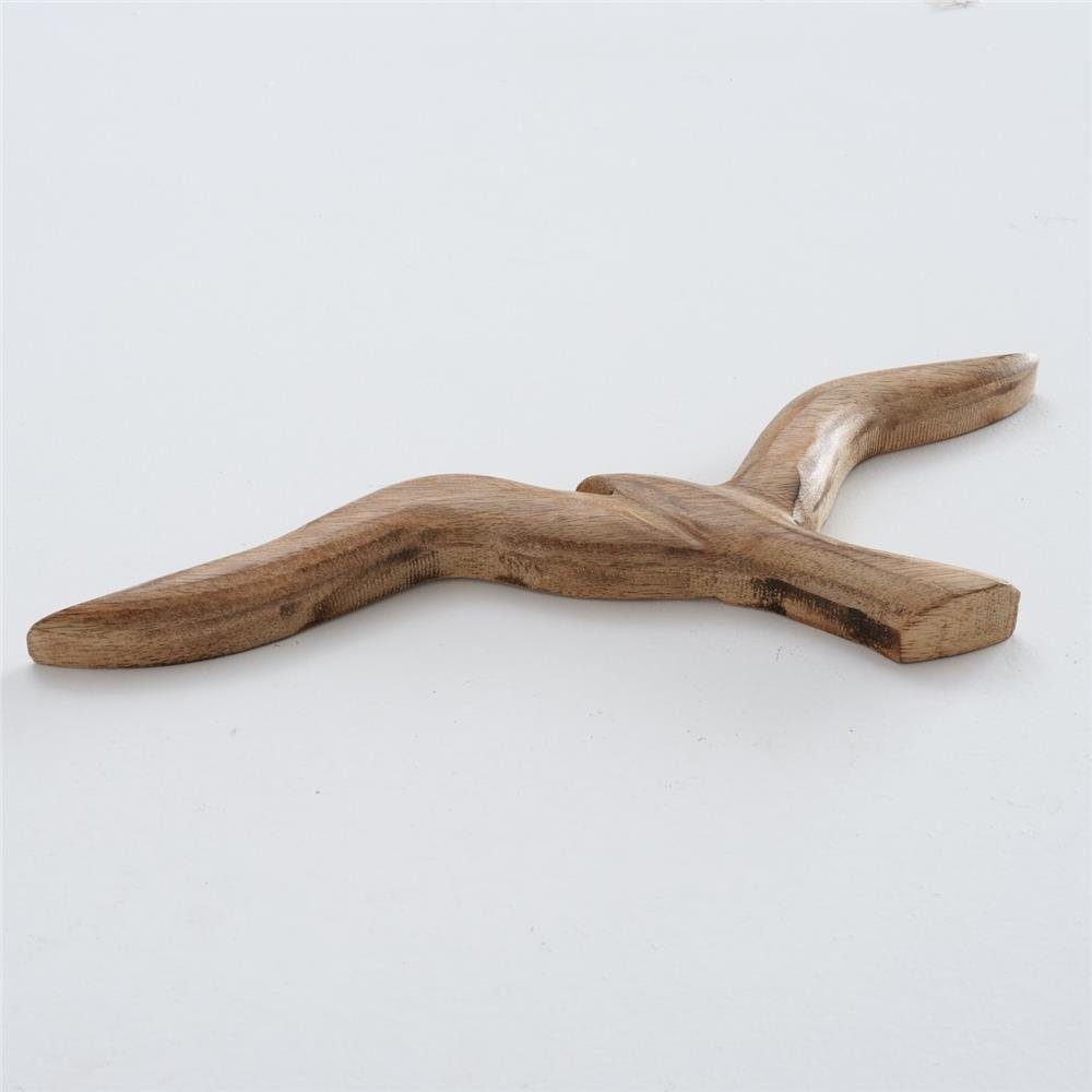 BOLTZE Wanddekoobjekt Möwe Seagull 2er Set, Wandobjekt Vögel aus Holz Maritimes Skandinavisches Design