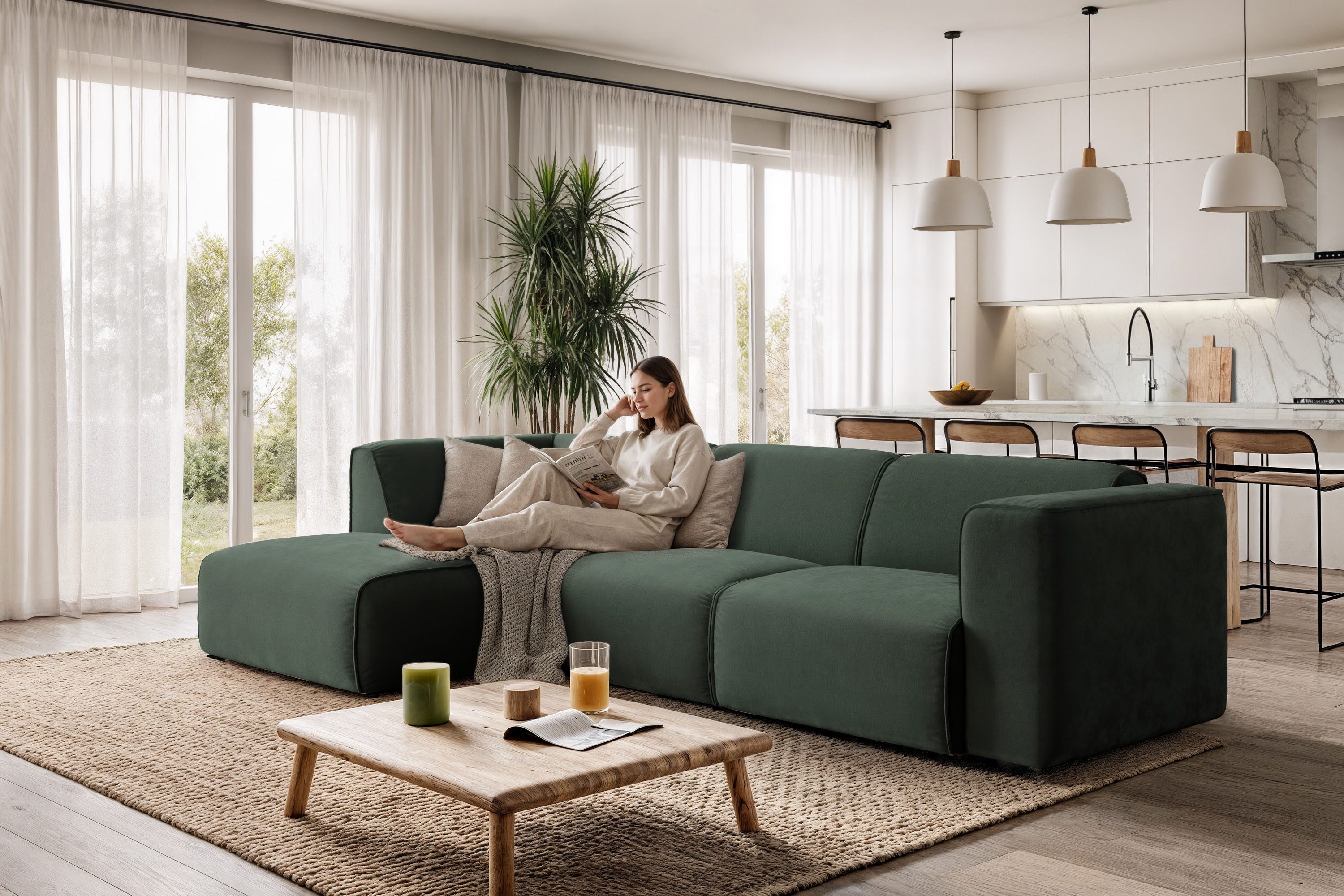 OTTO home Ecksofa Merid L-Form, B: 295 cm - OTTO. Verlässliche Qualität., jederzeit durch Module erweiterbar