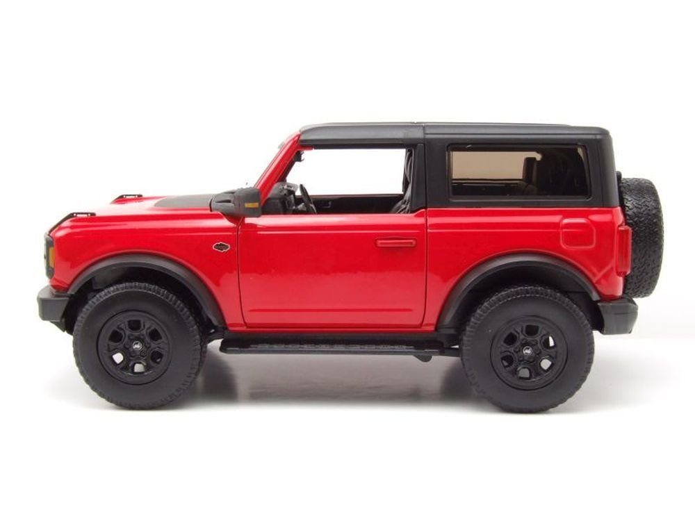 Maisto® Modellauto Ford Bronco Wildtrack 2021 rot schwarz, Maßstab 1:18
