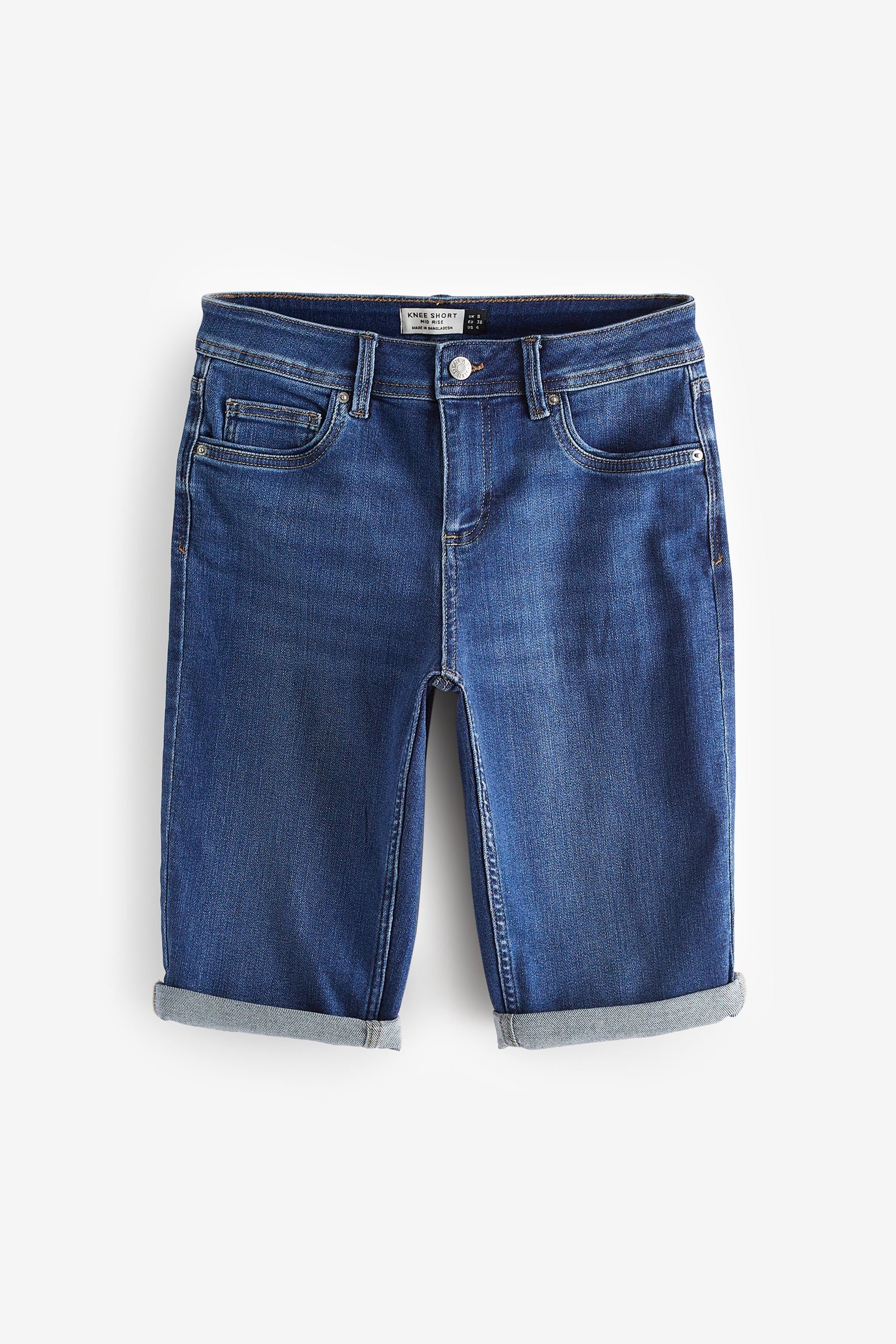 Knielange Next (1-tlg) Jeansshorts Denim-Shorts